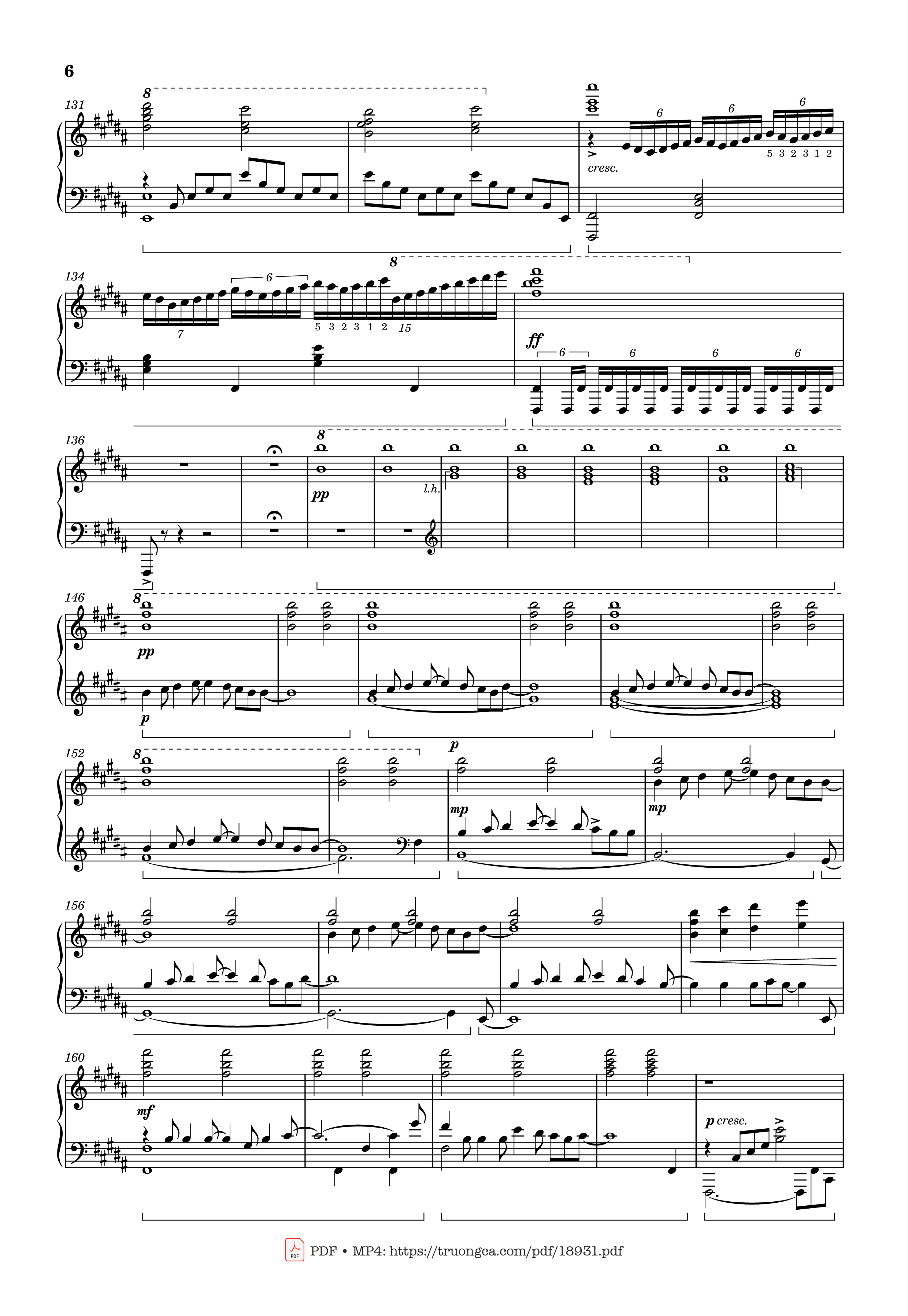 Page 6 of Sheet music PDF Radwimps Sparkle Piano - Original Artist: RADWIMPS Arranged by Animenz 