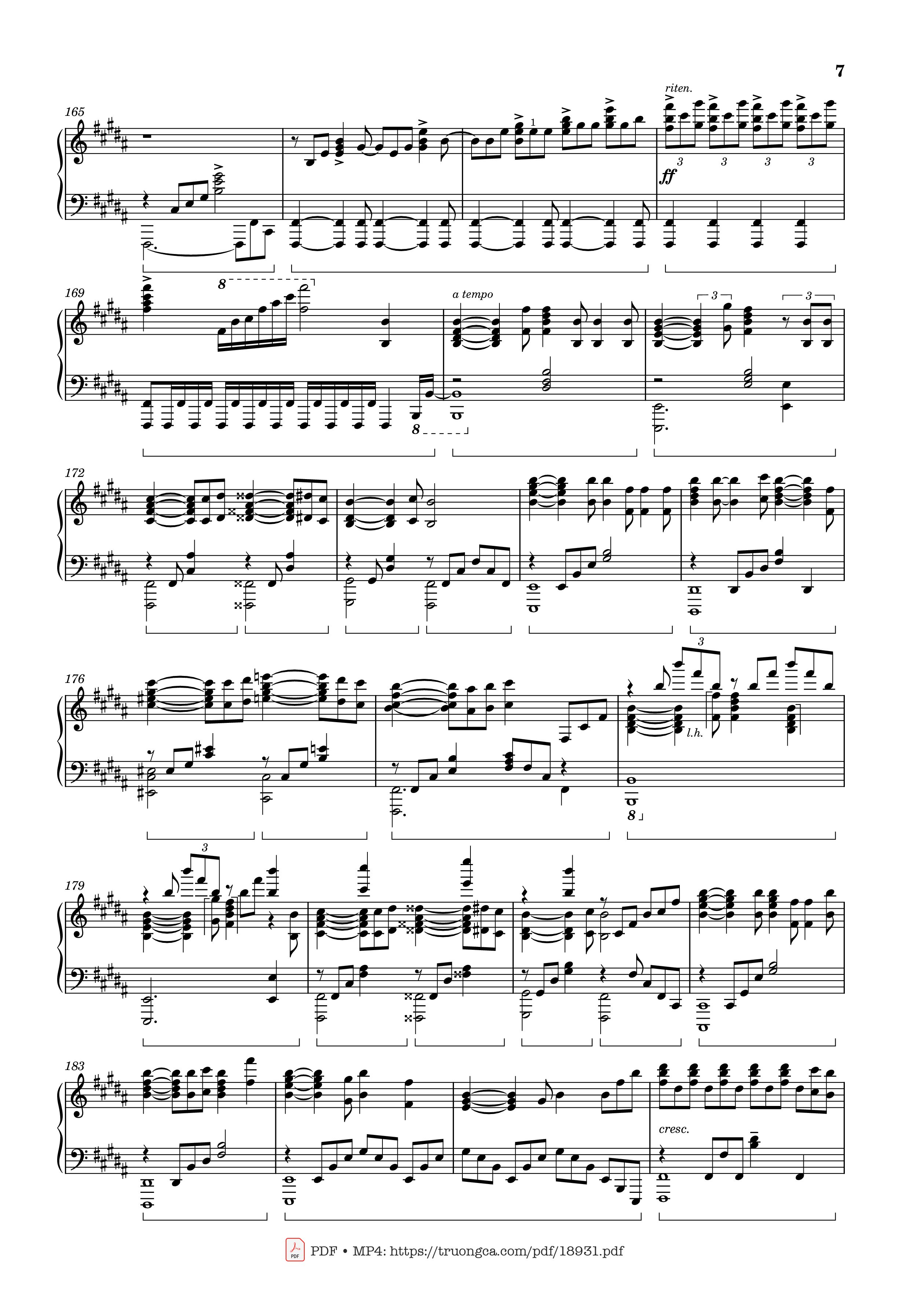 Page 7 of Sheet music PDF Radwimps Sparkle Piano - Original Artist: RADWIMPS Arranged by Animenz 