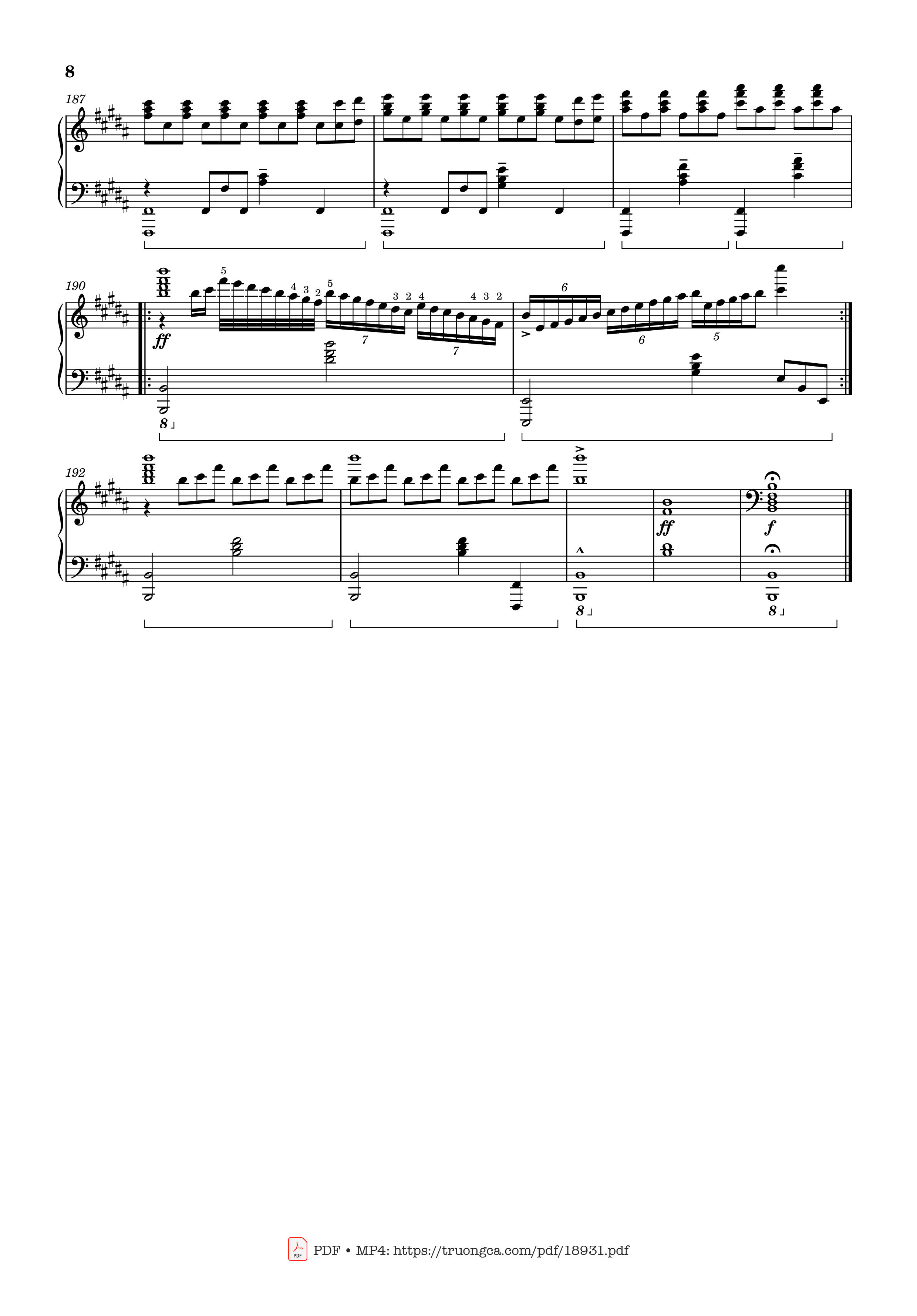 Page 8 of Sheet music PDF Radwimps Sparkle Piano - Original Artist: RADWIMPS Arranged by Animenz 