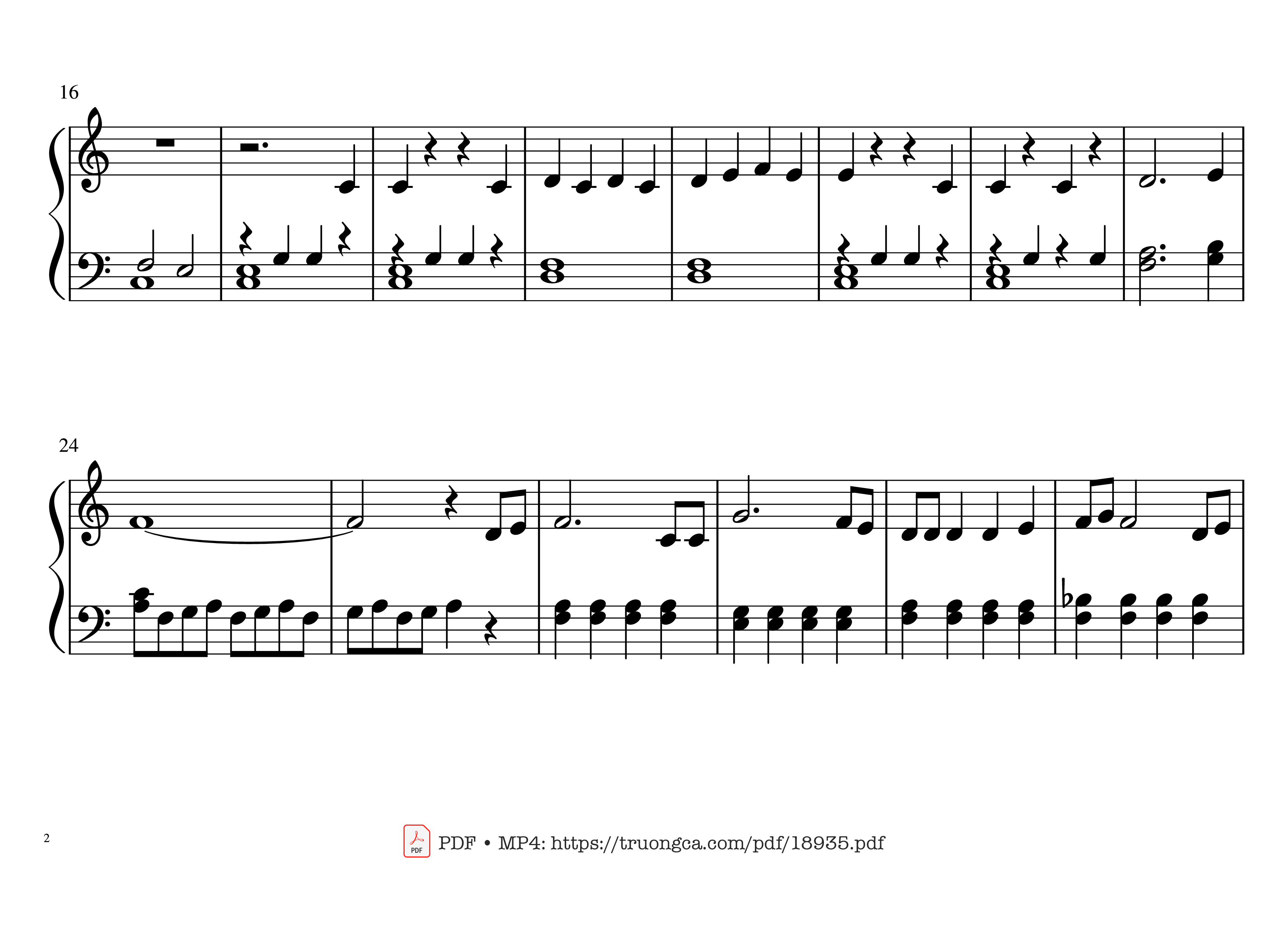 Page 2 of Sheet music PDF Piano Let It Go Piano (kid) - C. Beck