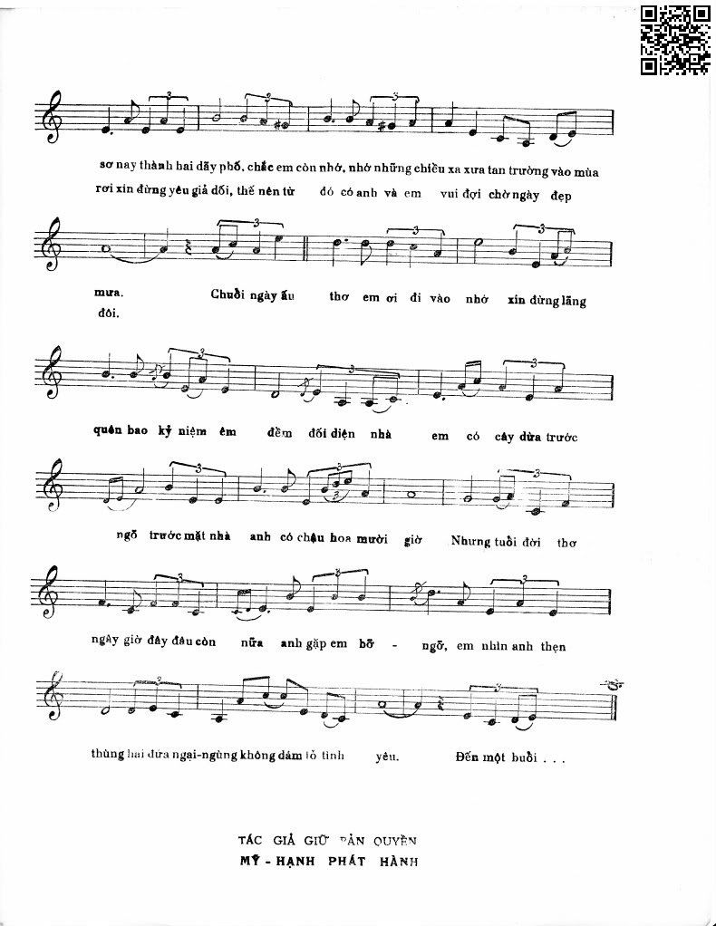 Page 3 of Sheet music PDF Đối diện nhà em - Hoài Nam