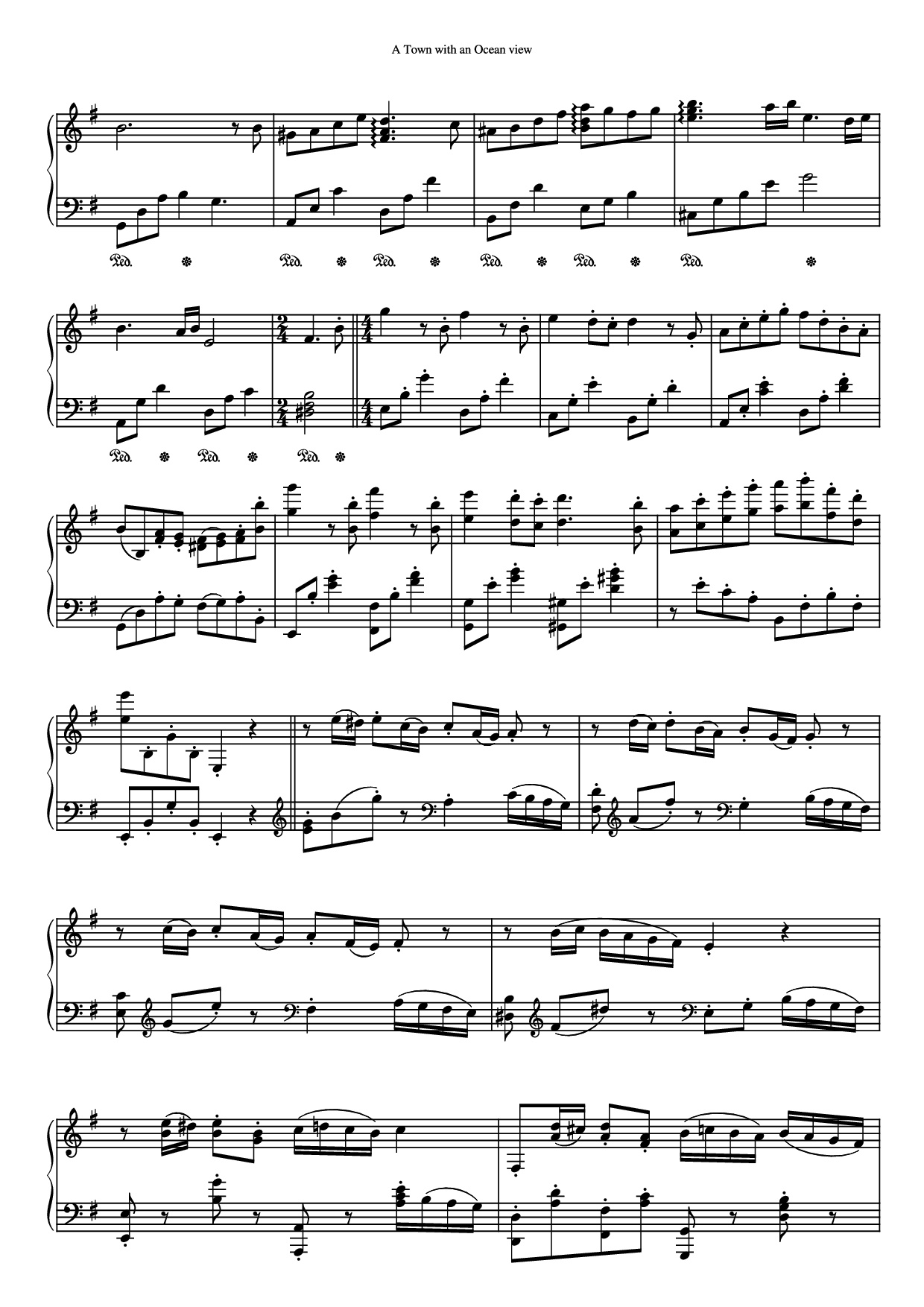 Page 2 of Sheet music PDF Piano A town with an ocean view Sheet Piano - Joe Hisaishi