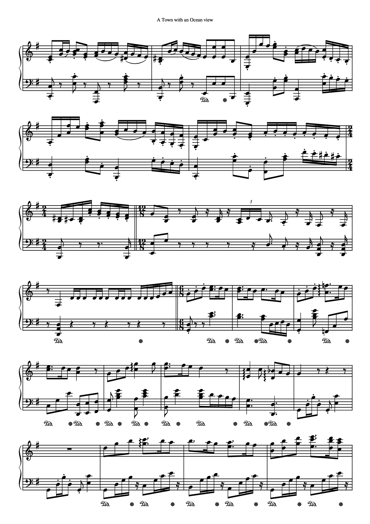 Page 3 of Sheet music PDF Piano A town with an ocean view Sheet Piano - Joe Hisaishi