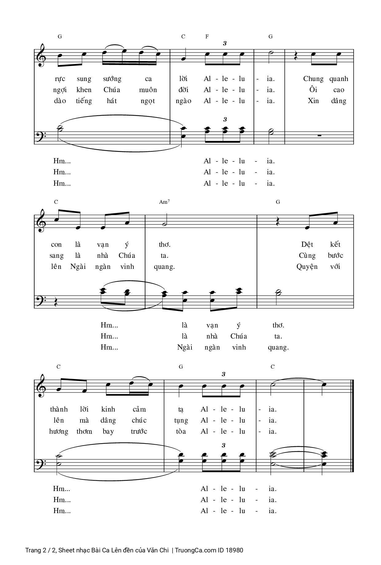 Cùng nhịp nhàng chân bước lên đền thánh, Trang 2