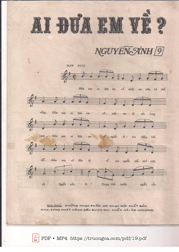 Page 2 of Sheet music PDF Ai đưa em về - Nguyễn Ánh 9