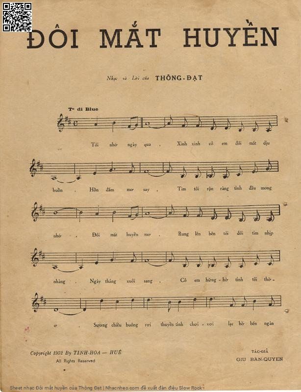 Page 2 of Sheet music PDF Đôi mắt huyền - Thông Đạt