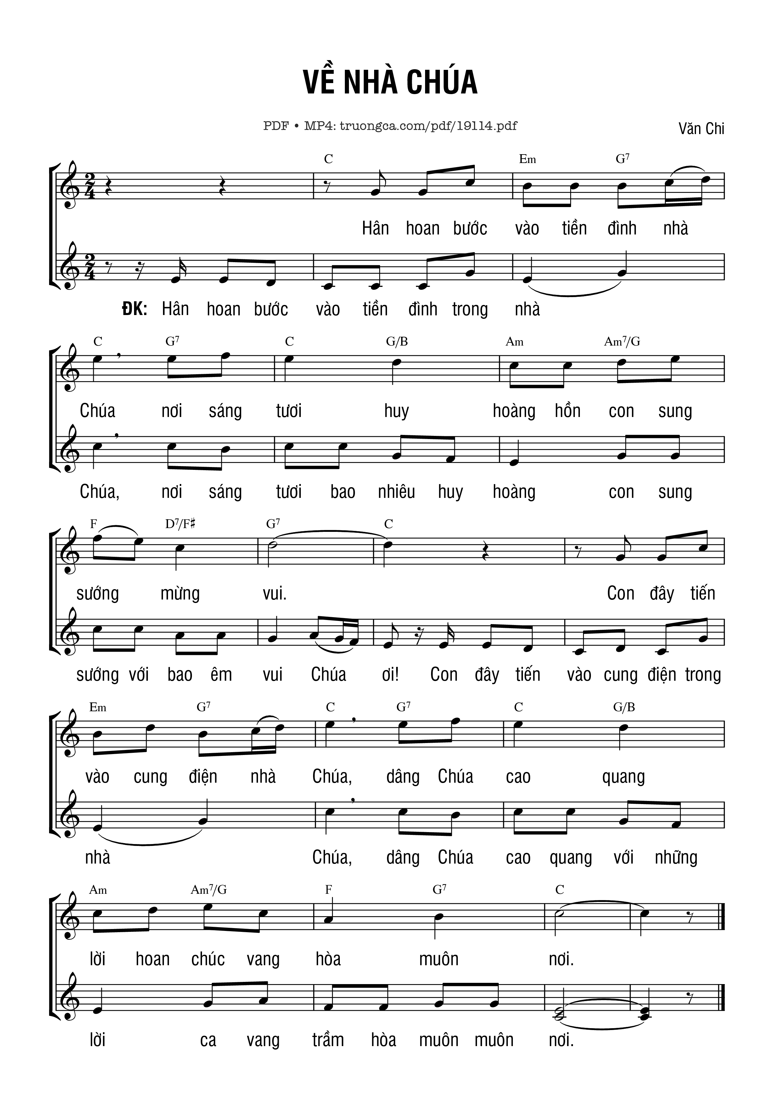 Về Nhà Chúa - Văn Chi