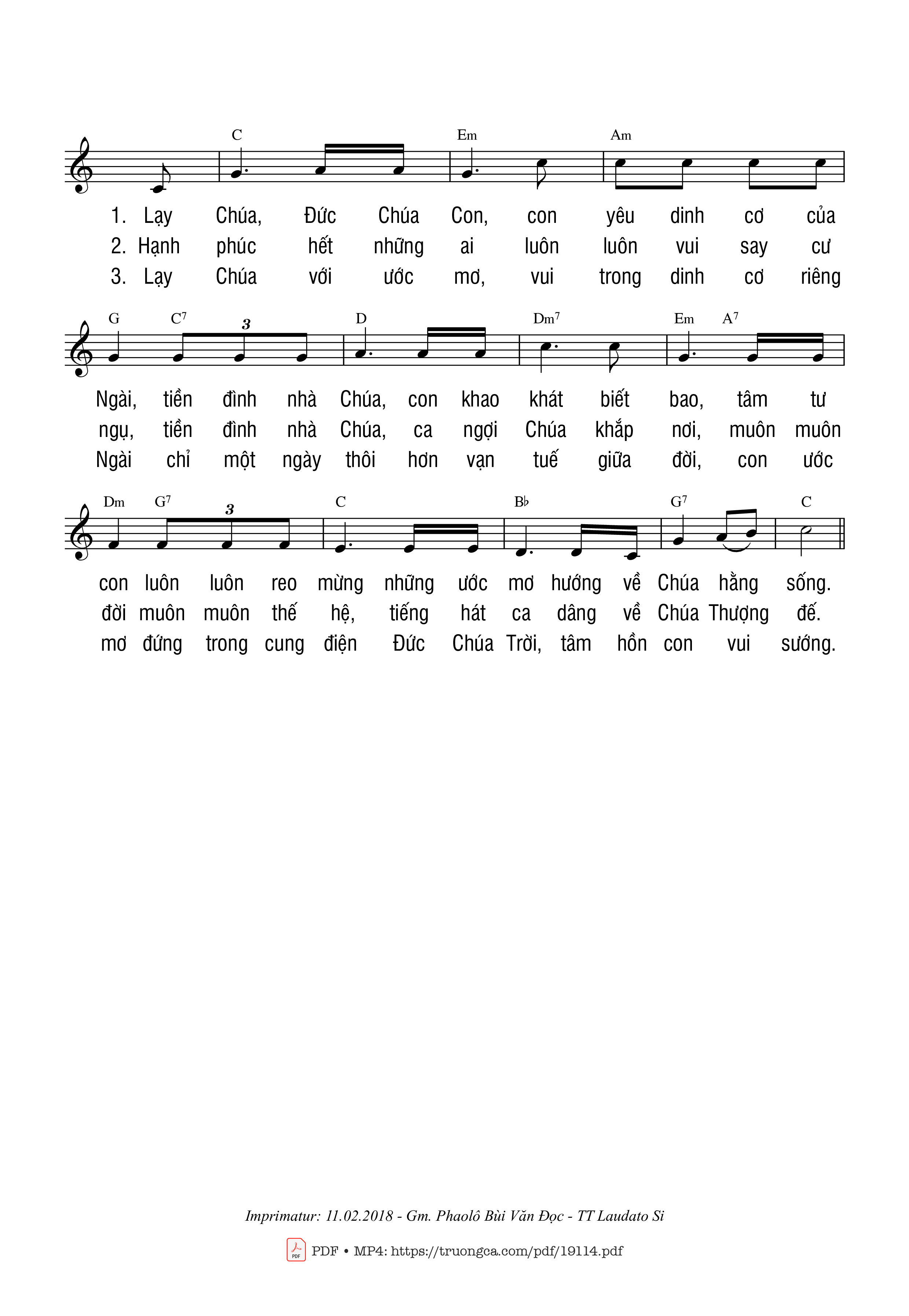 Hân hoan bước vào tiền đình nhà Chúa nơi sáng tươi huy hoàng hồn con sung sướng mừng vui, Trang 2