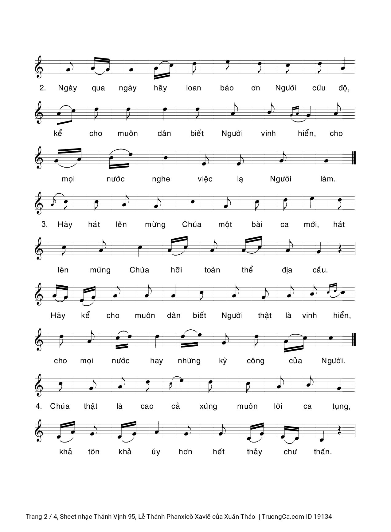 Hãy kể cho muôn dân biết Chúa thật là vinh hiển, Trang 6