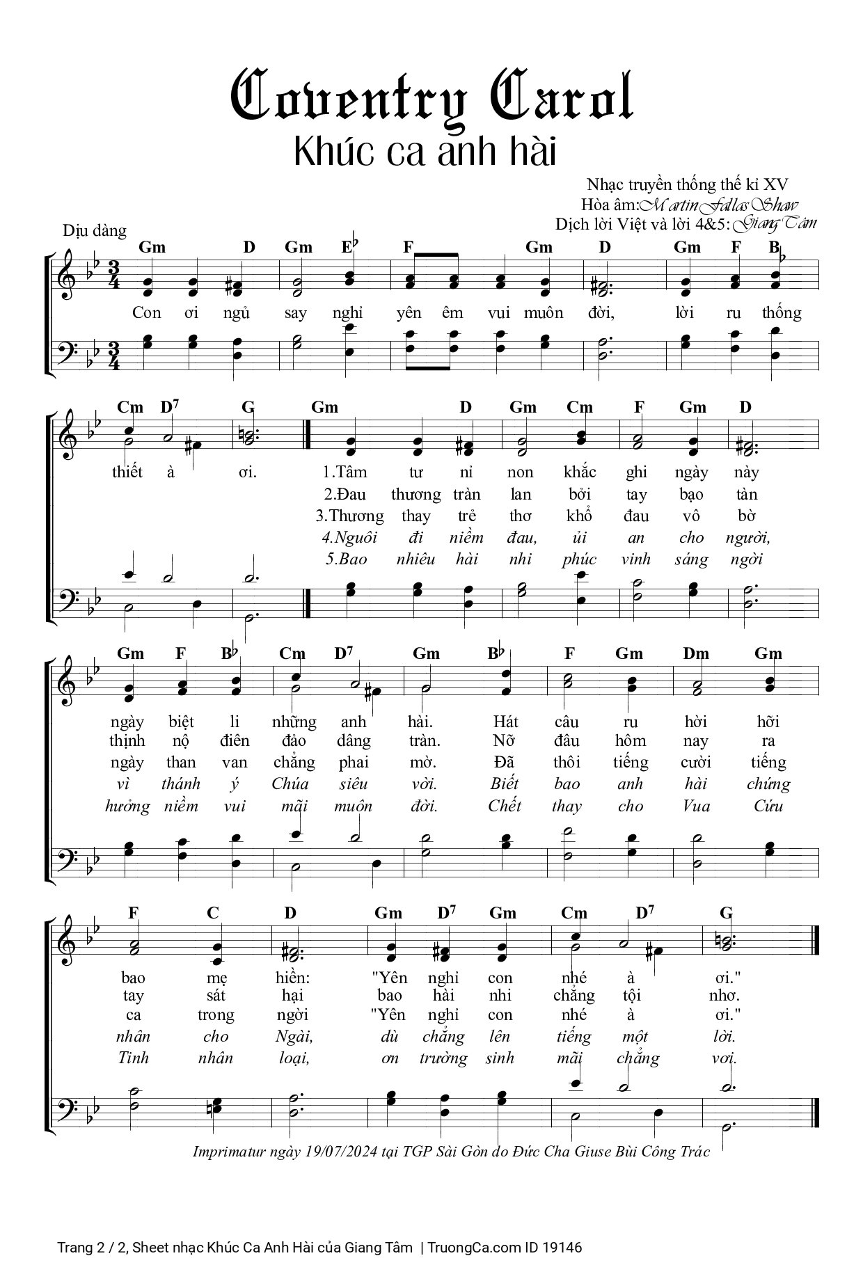 Con ơi ngủ say nghỉ yên êm vui muôn đời, Trang 2