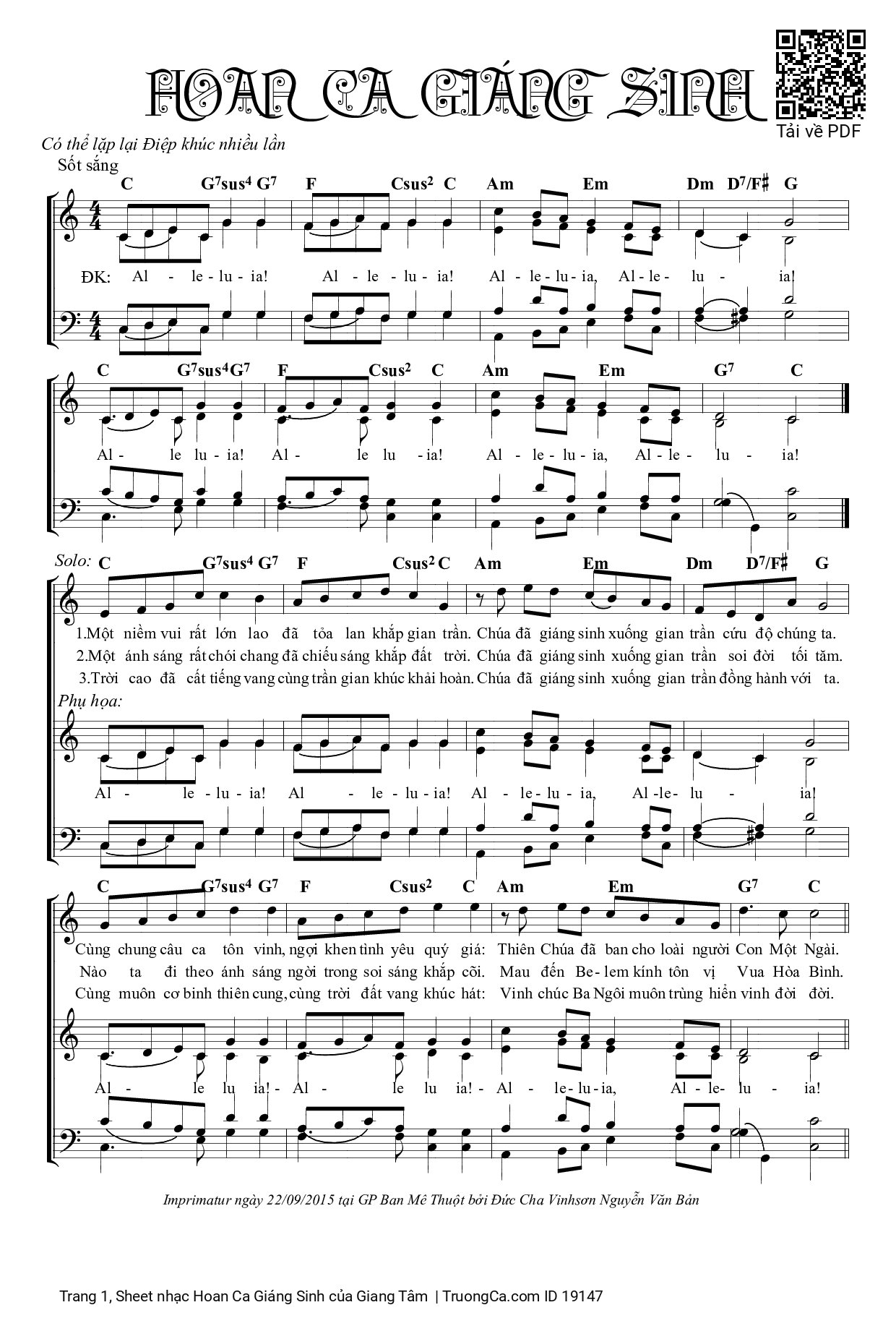 Sheet PDF of Hoan Ca Giáng Sinh