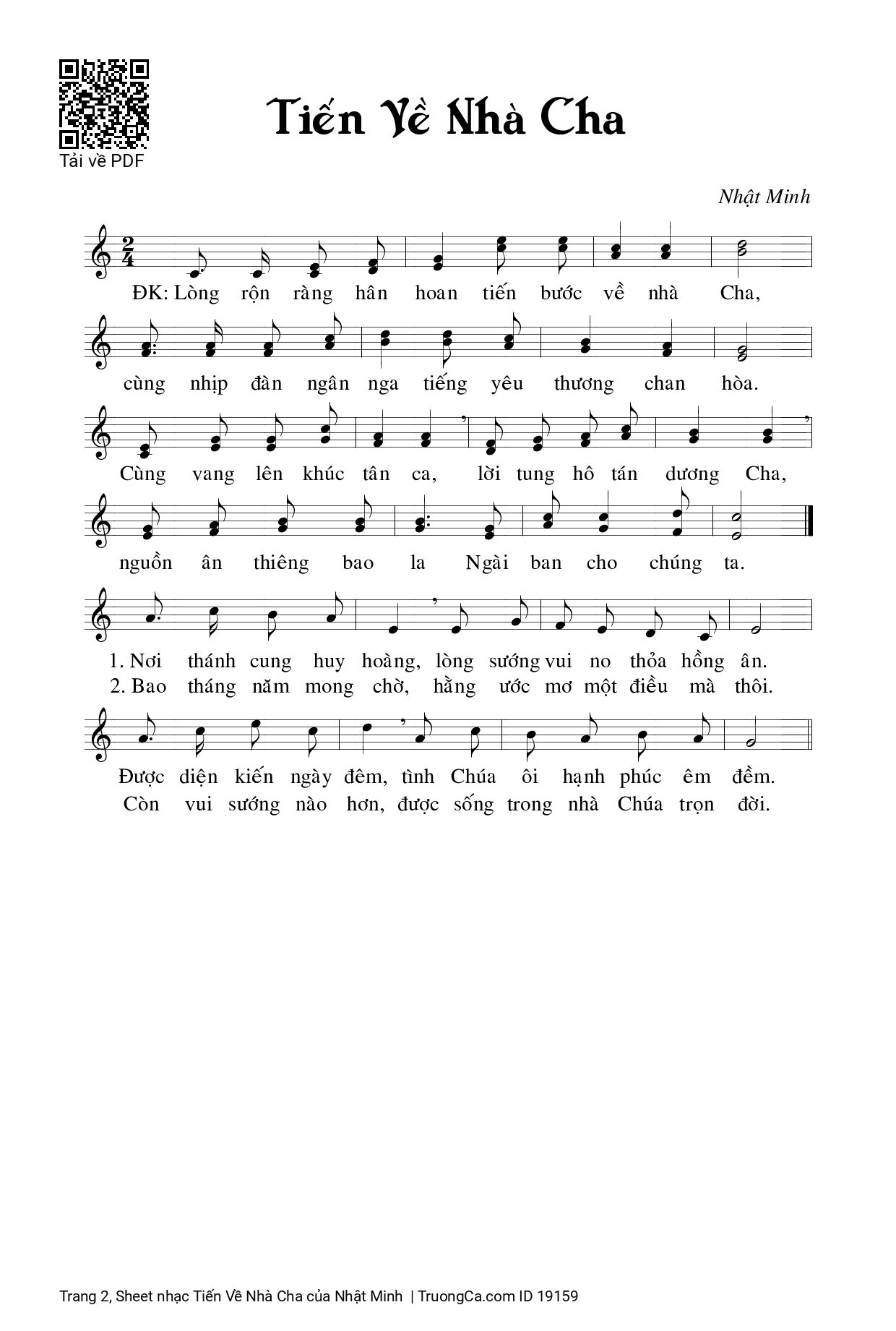 Lòng rộn ràng hân hoan tiến bước về nhà Cha, Trang 2