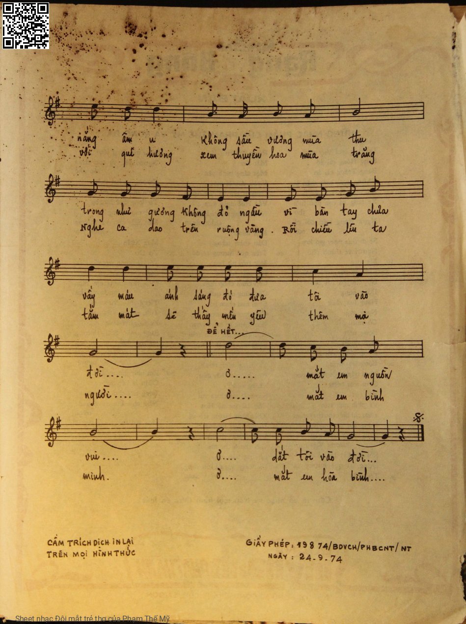 Page 3 of Sheet music PDF Đôi mắt trẻ thơ - Phạm Thế Mỹ