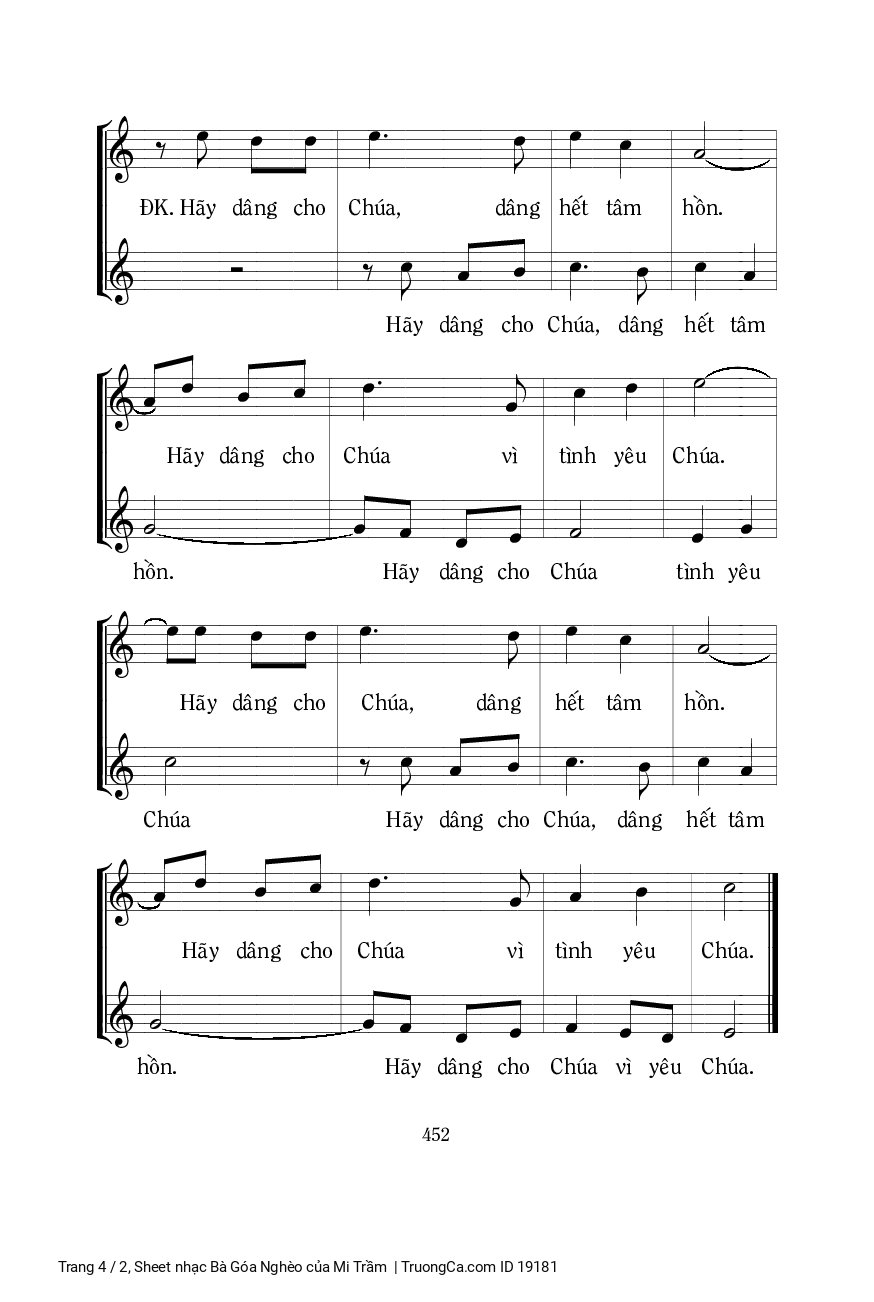 Chúa ngồi đối diện với hòm tiền Nầy đây dân chúng bỏ tiền vào hòm, Trang 4