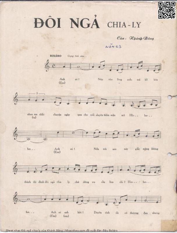 Page 2 of Sheet music PDF Đôi ngã chia ly - Khánh Băng