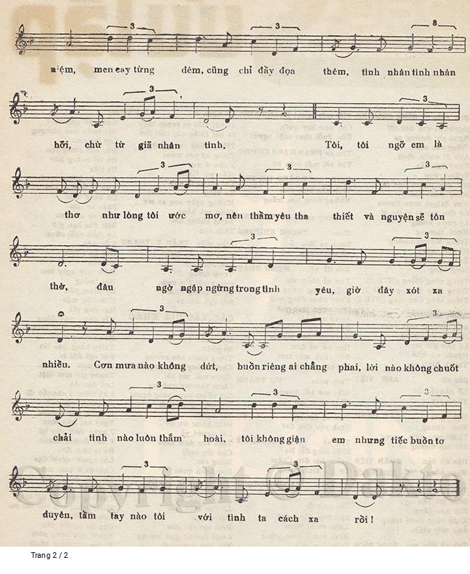 Page 2 of Sheet music PDF Đoạn tái bút - Bằng Giang