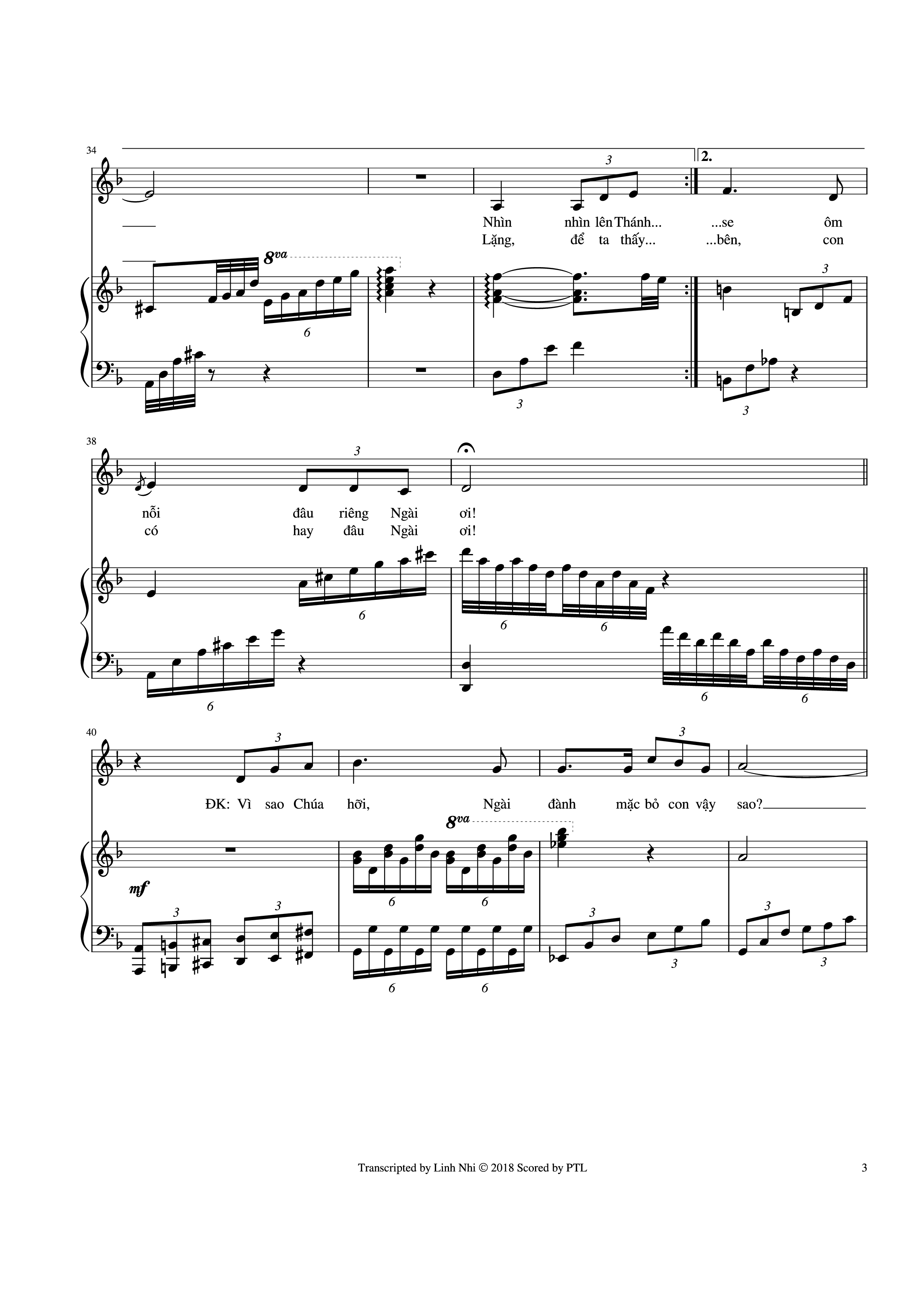 Page 3 of Sheet music PDF LẶNG Piano - Trần Tuấn