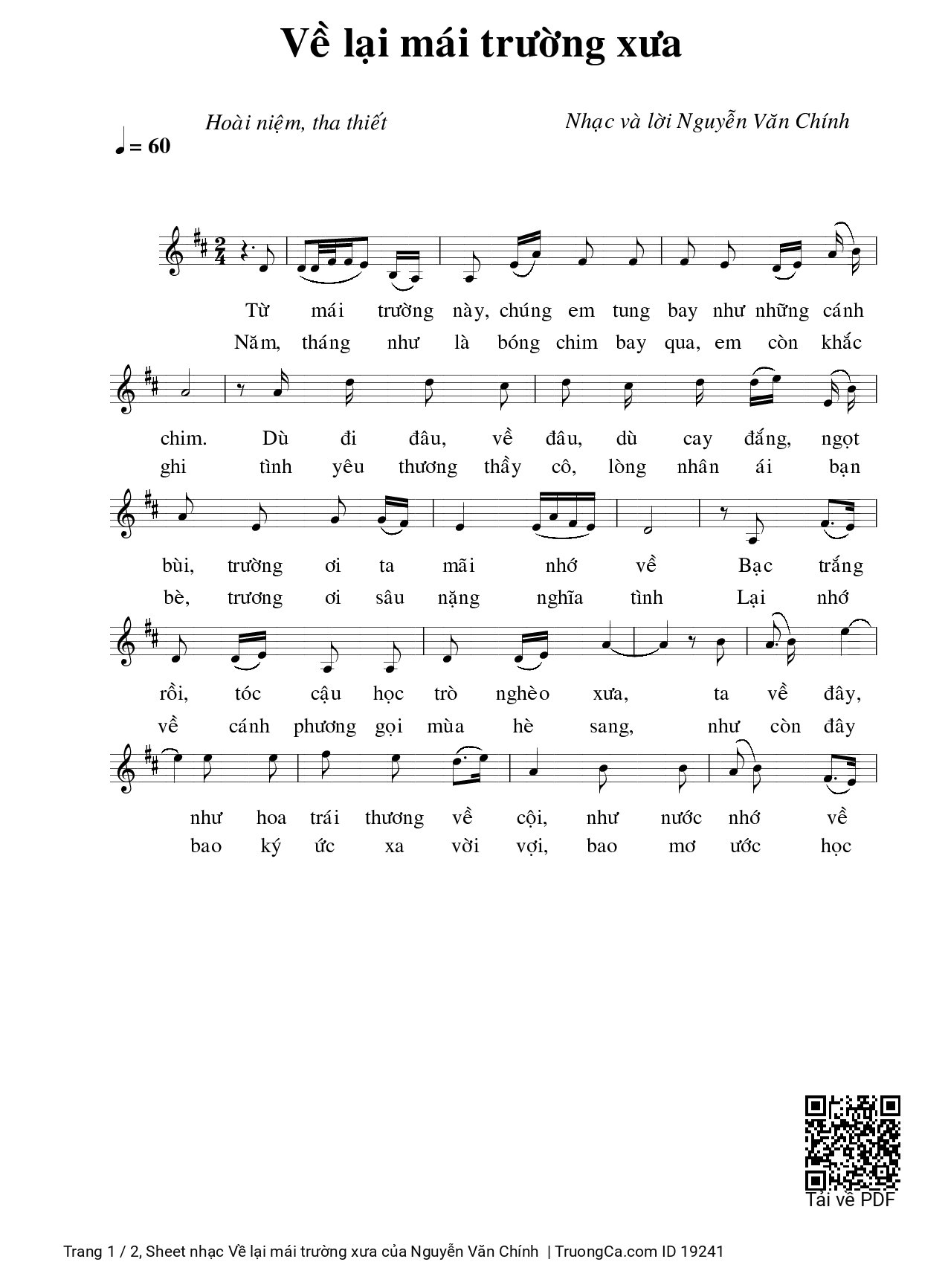 Về lại mái trường xưa