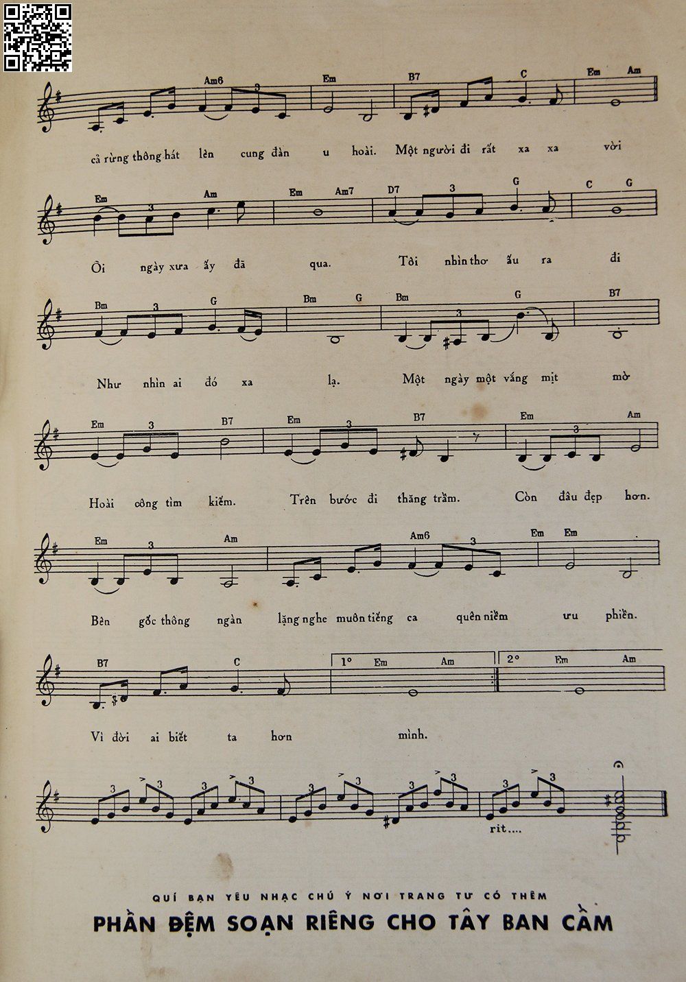 Page 3 of Sheet music PDF Đồi thông - Y Vân