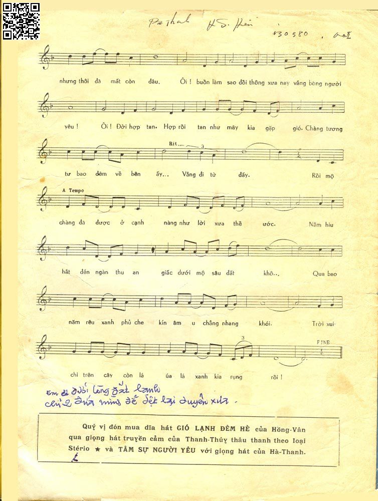 Page 3 of Sheet music PDF Đồi thông hai mộ - Hồng Vân