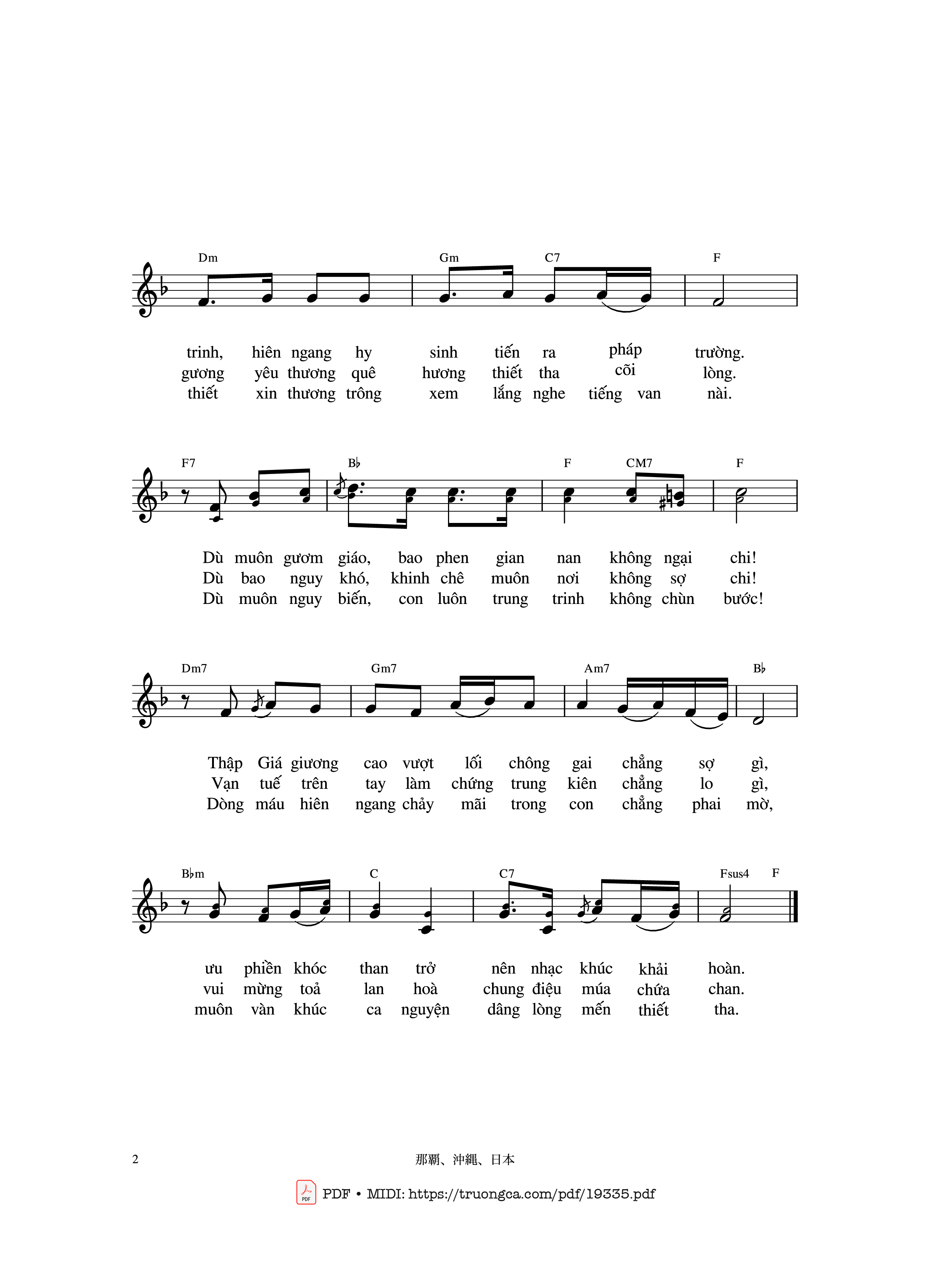 Page 2 of Sheet music PDF Ca Mừng Chư Thánh Tử Đạo Việt Nam - Xuân Hy Vọng