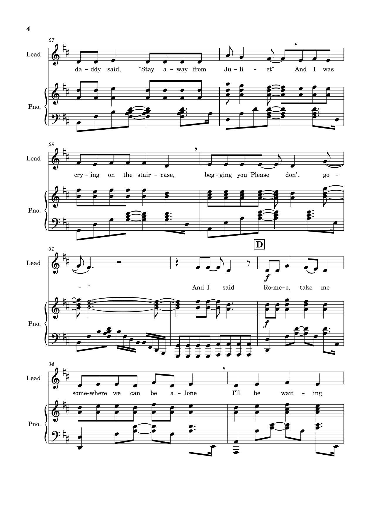 Page 4 of Sheet music PDF Love Story (Taylor