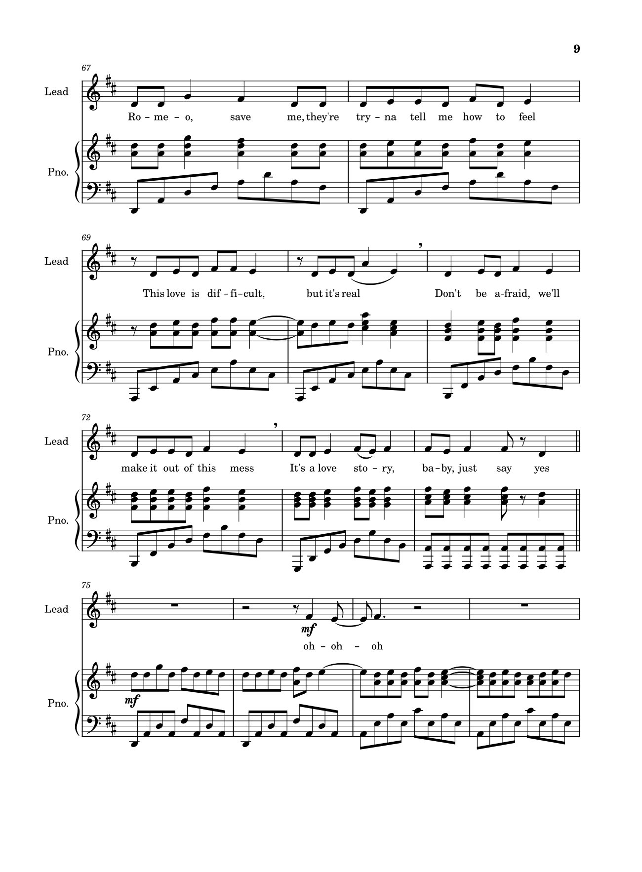 Page 9 of Sheet music PDF Love Story (Taylor