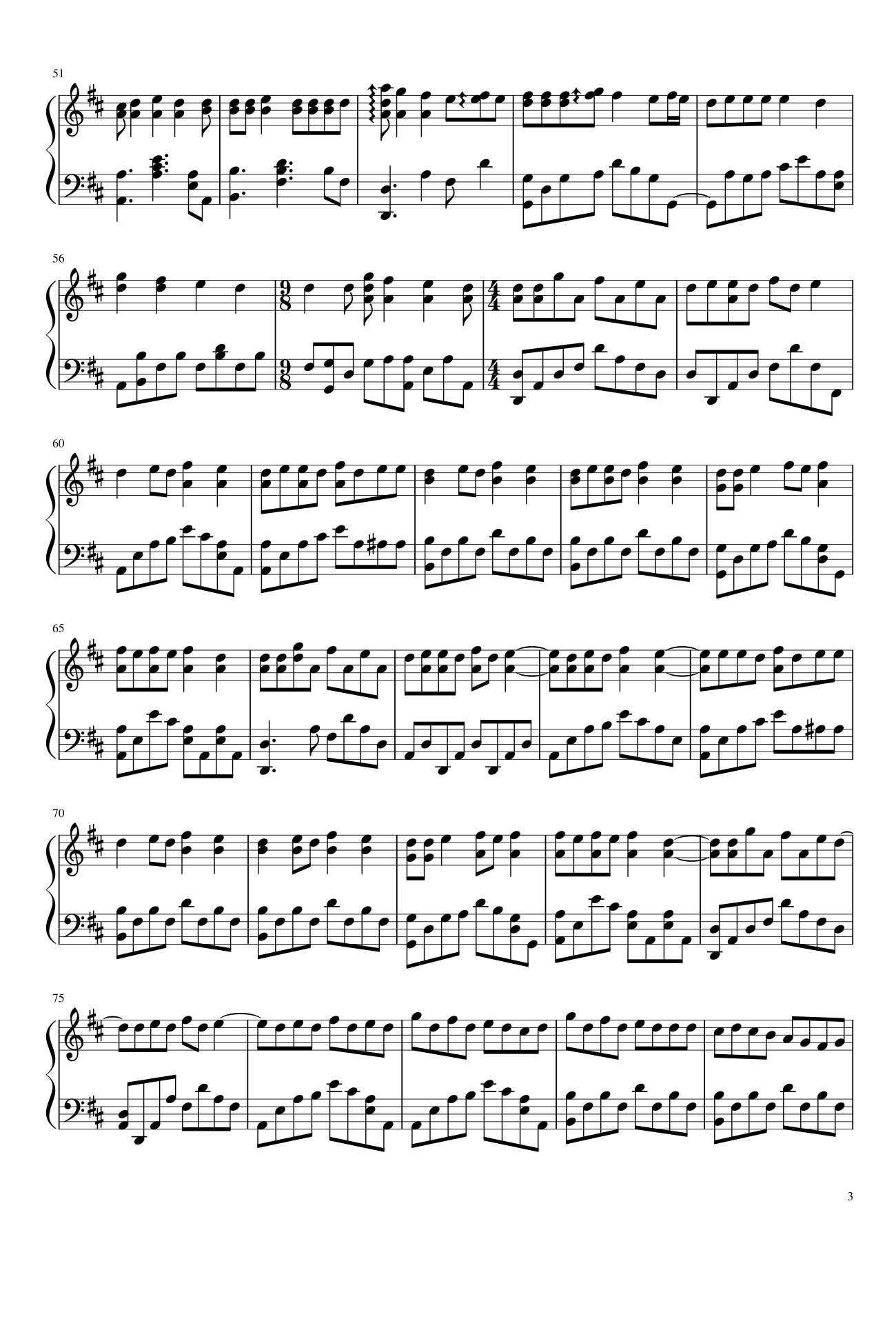 Page 3 of Sheet music PDF Love Story Sheet Piano - Taylor Swift