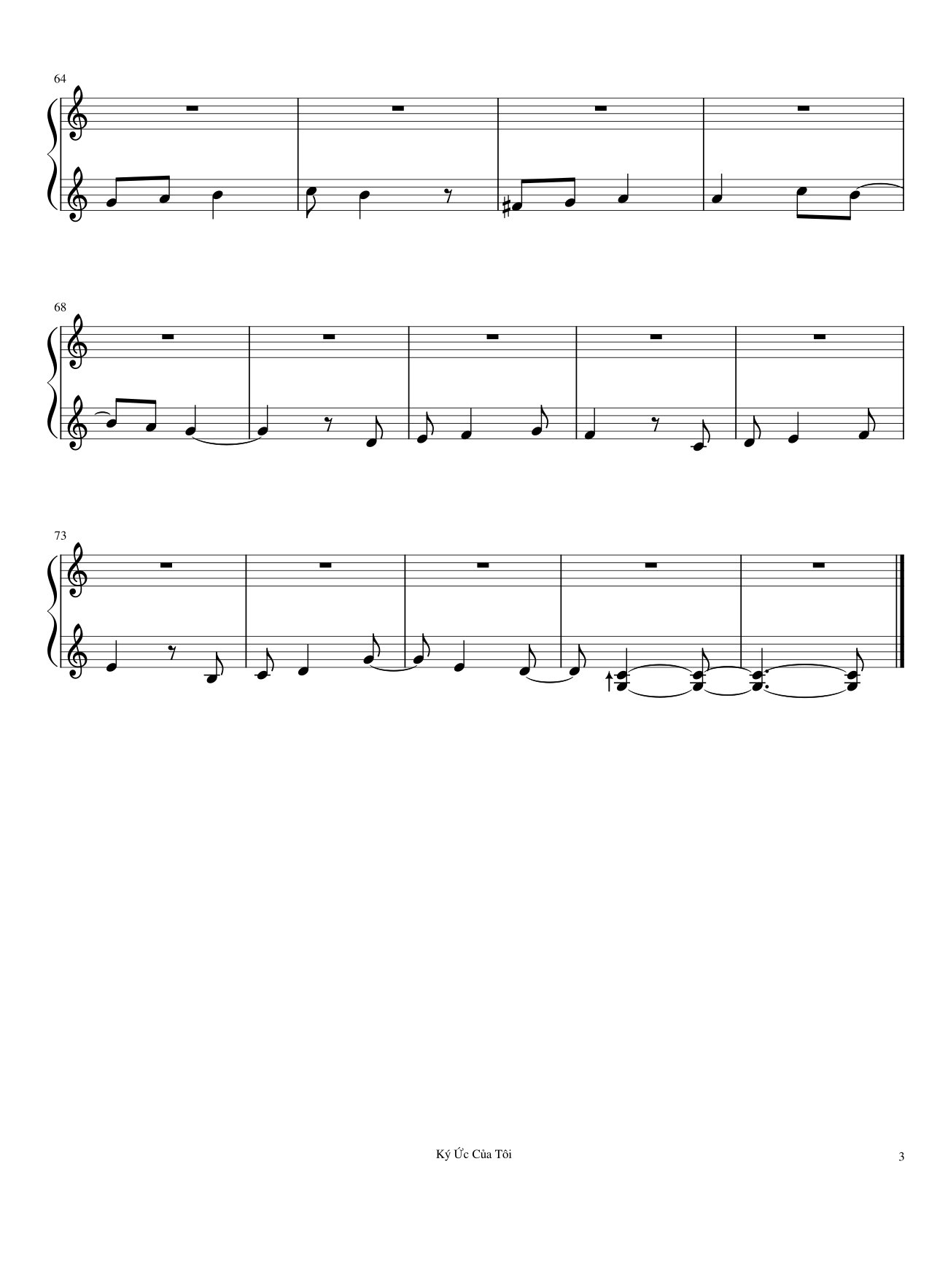 Page 3 of Sheet music PDF Chắp cánh ước mơ Sheet Piano - Haochuvh