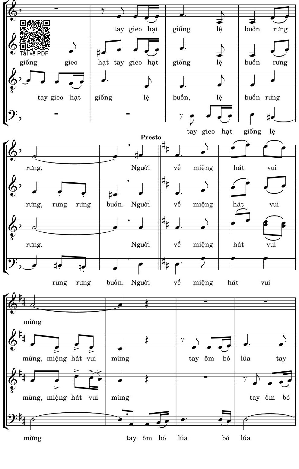 Page 2 of Sheet music PDF Thánh Vịnh 125, Ngày Về - Hương Vĩnh