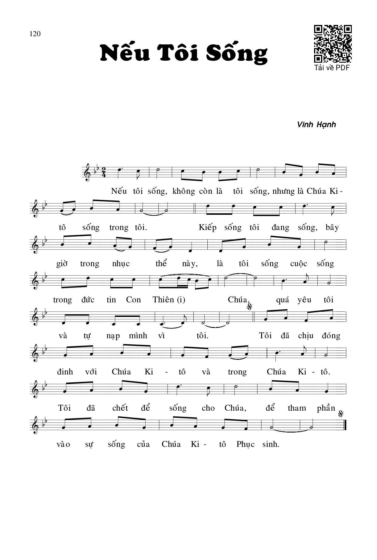 Nếu Tôi Sống - Vinh Hạnh