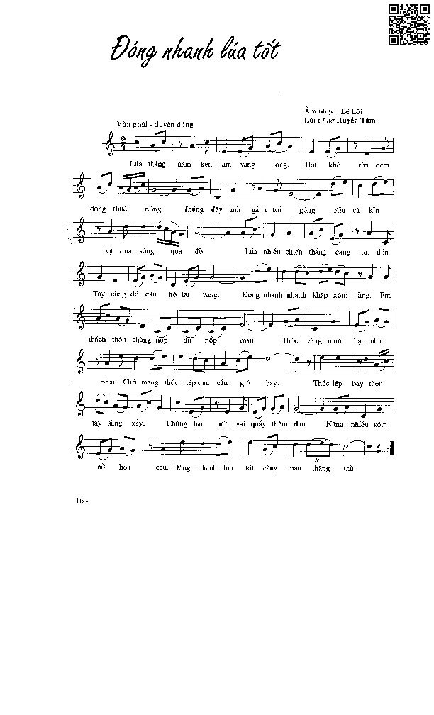 Page 3 of Sheet music PDF Đóng nhanh lúa tốt - Lê Lôi