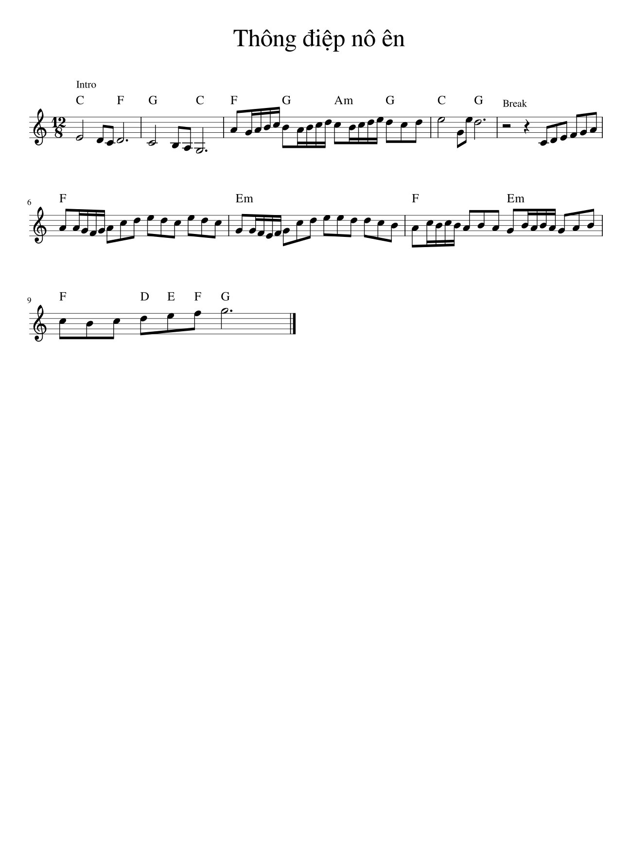 Page 2 of Sheet music PDF Thông điệp Đêm Noel - Samuel Pan