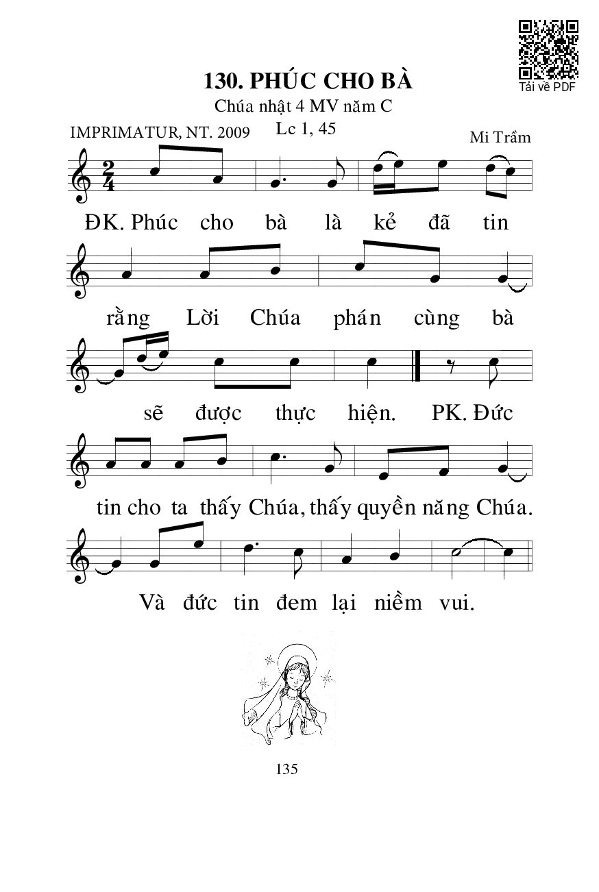 Sheet PDF of Phúc Cho Bà - Mi Trầm