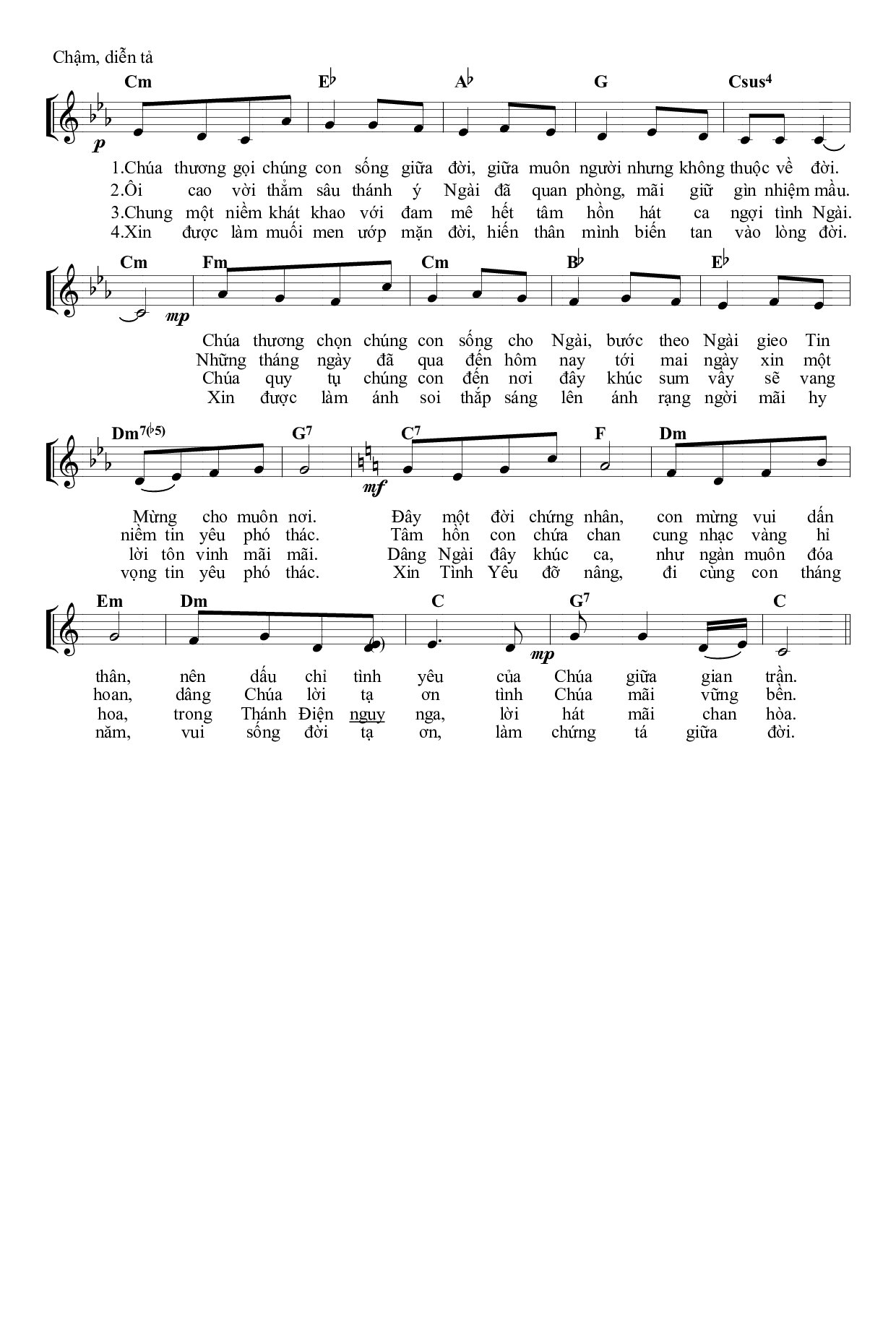 Page 2 of Sheet music PDF Dâng Câu Tạ Ơn - Giang Tâm