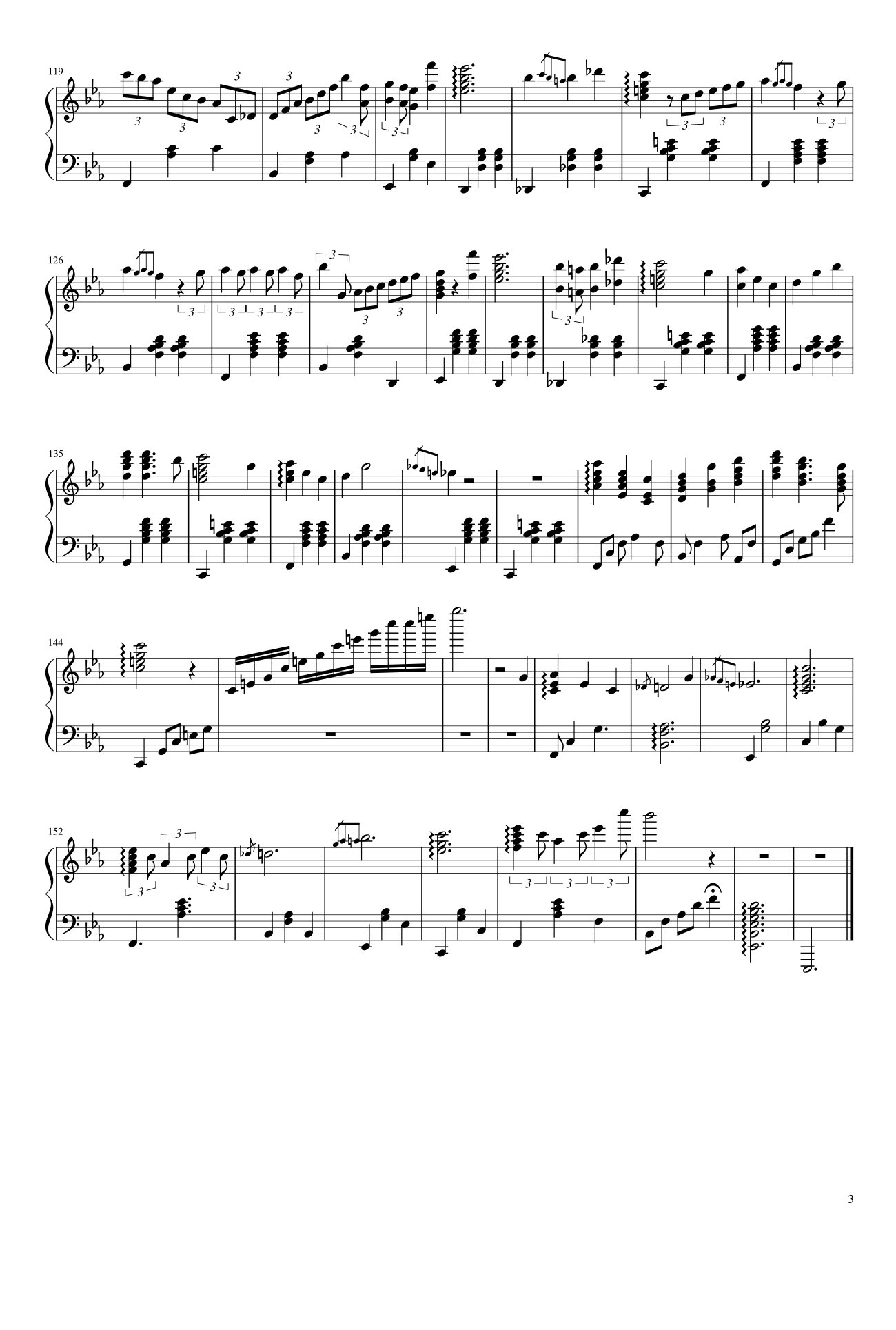 Key E♭ trưởng C thứ Arr KNO Disney, Trang 3