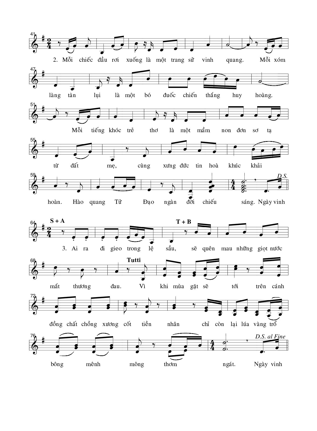 Page 3 of Sheet music PDF Ngày Vinh Thắng - Lm. Ngô Duy Linh - Lm. Hồ Ngọc Thỉnh