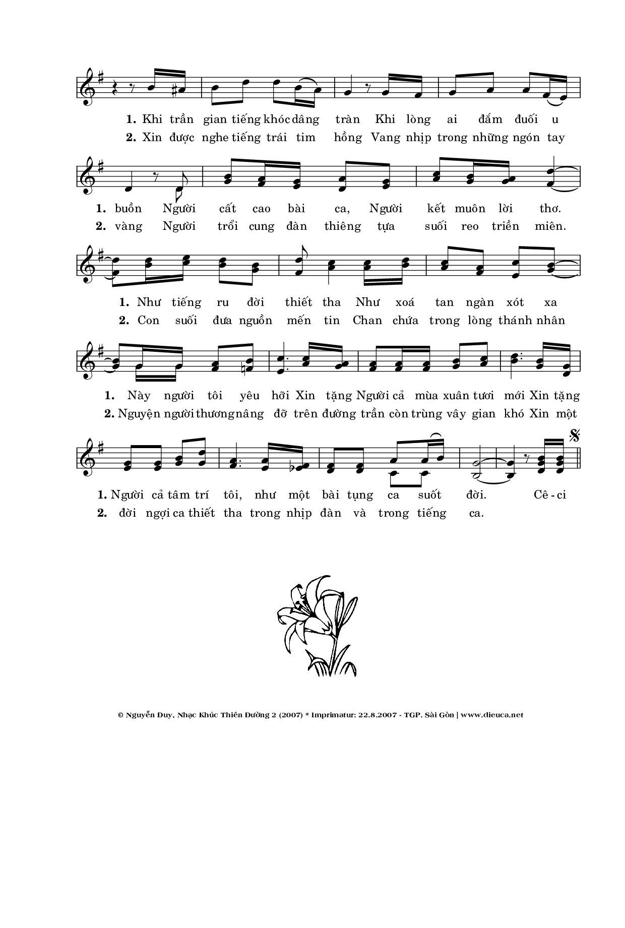 Page 3 of Sheet music PDF Cung Đàn Tình Yêu - Nguyễn Duy