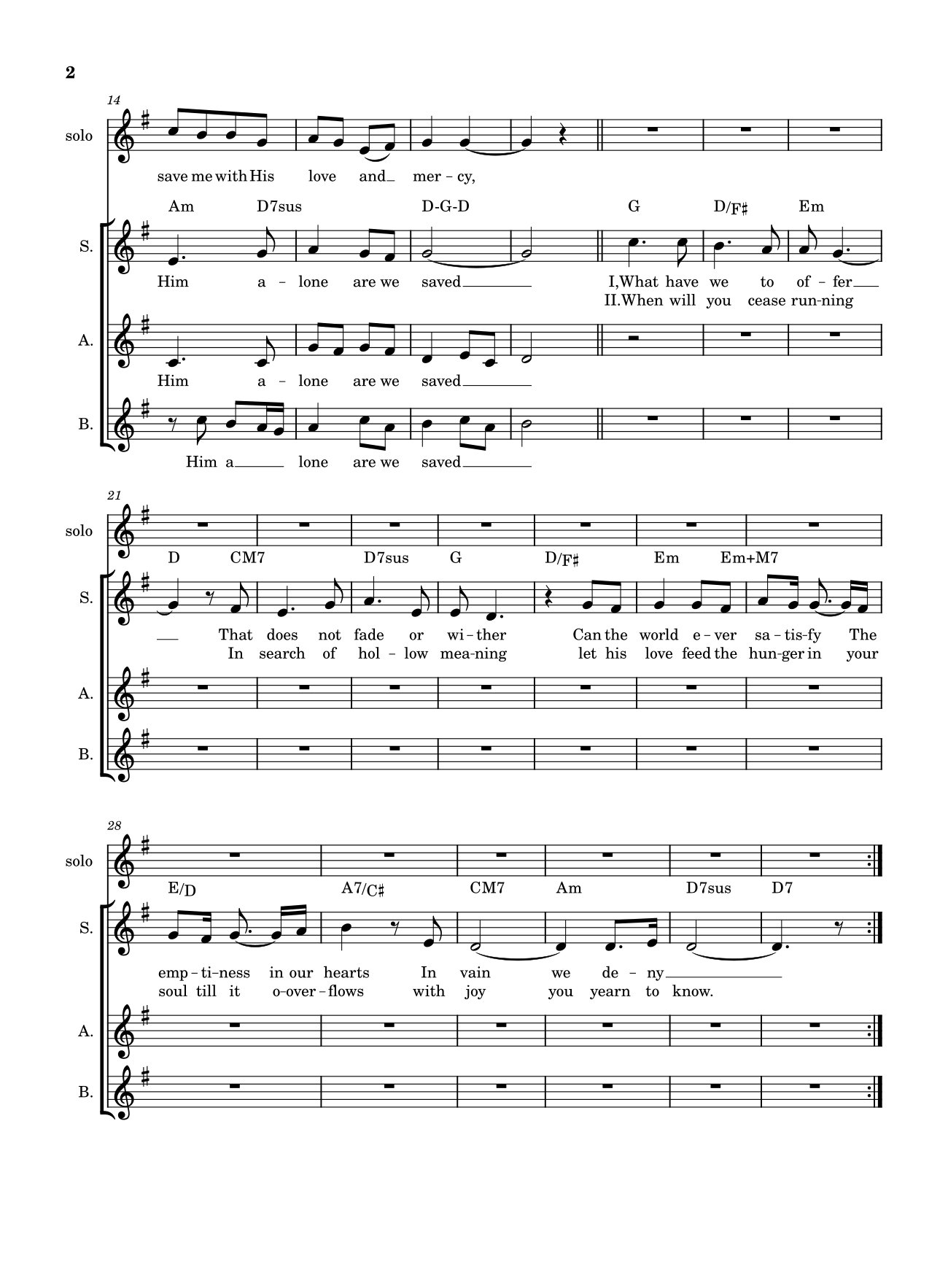 Key G trưởng E thứ COMPOSER MV FRANCISCO SJ TRANSCRIBED AL FOLACHE, Trang 2