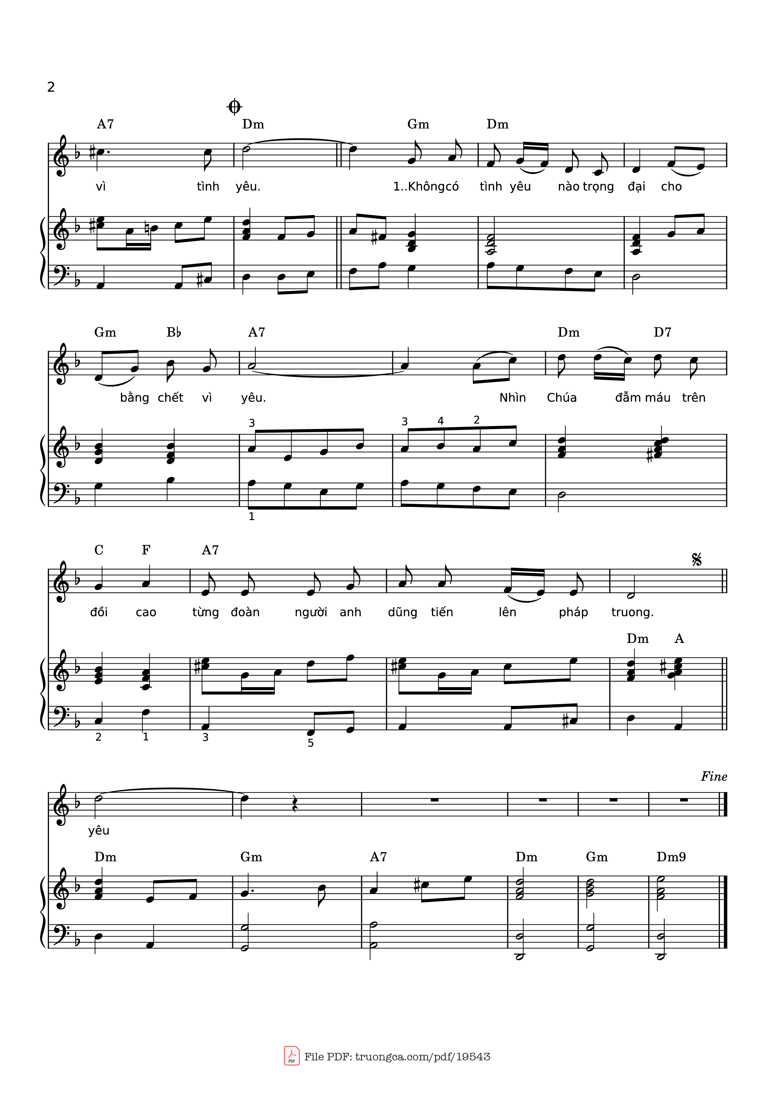 Page 2 of Sheet music PDF Bài ca ngàn trùng Sheet Piano đệm hát - Kim Long 