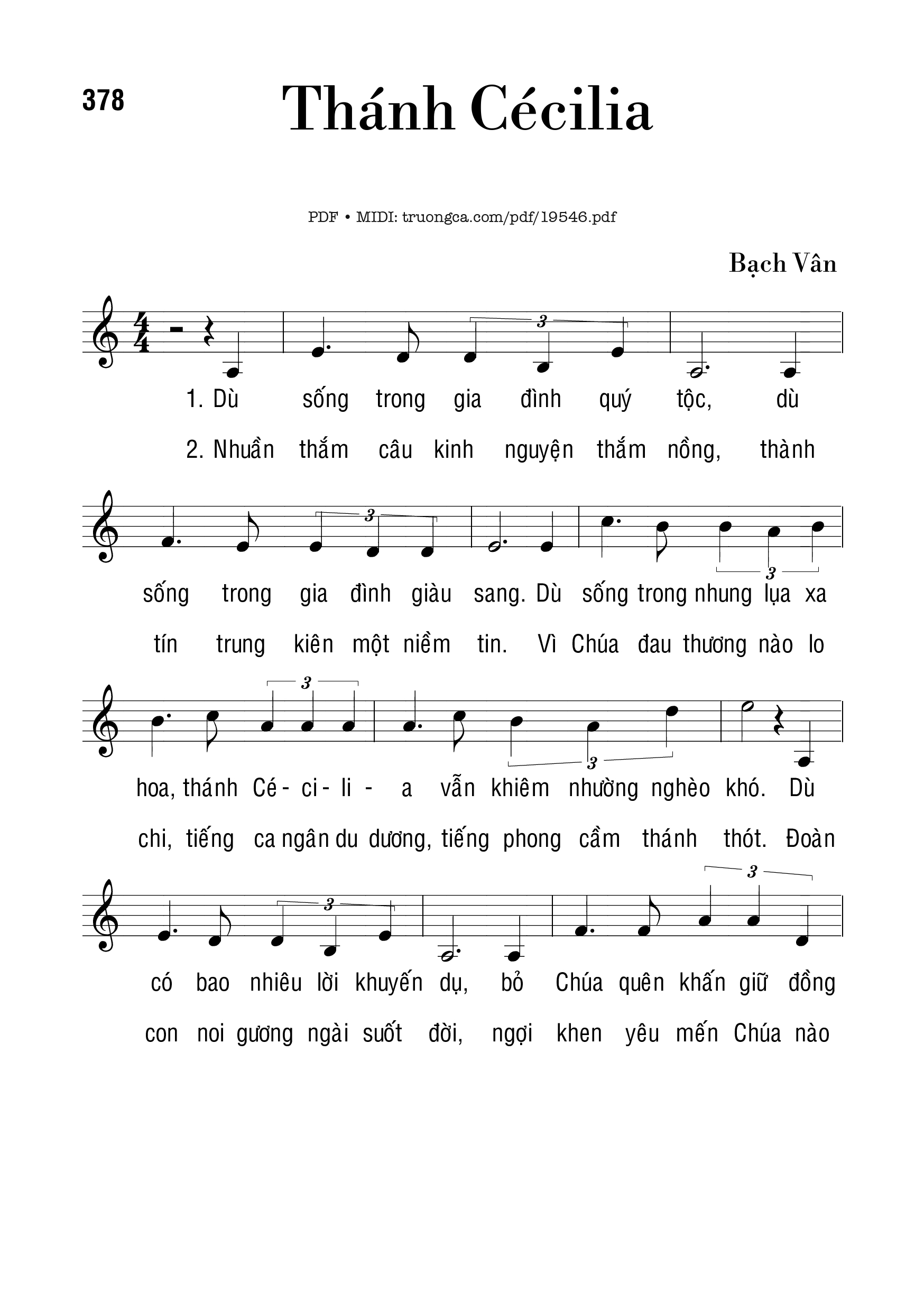 Thánh Cécilia - Bạch Vân