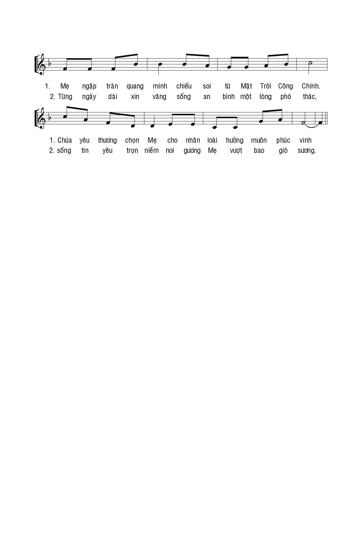 Page 2 of Sheet music PDF Mừng Sinh Nhật Mẹ - Bạch Vân