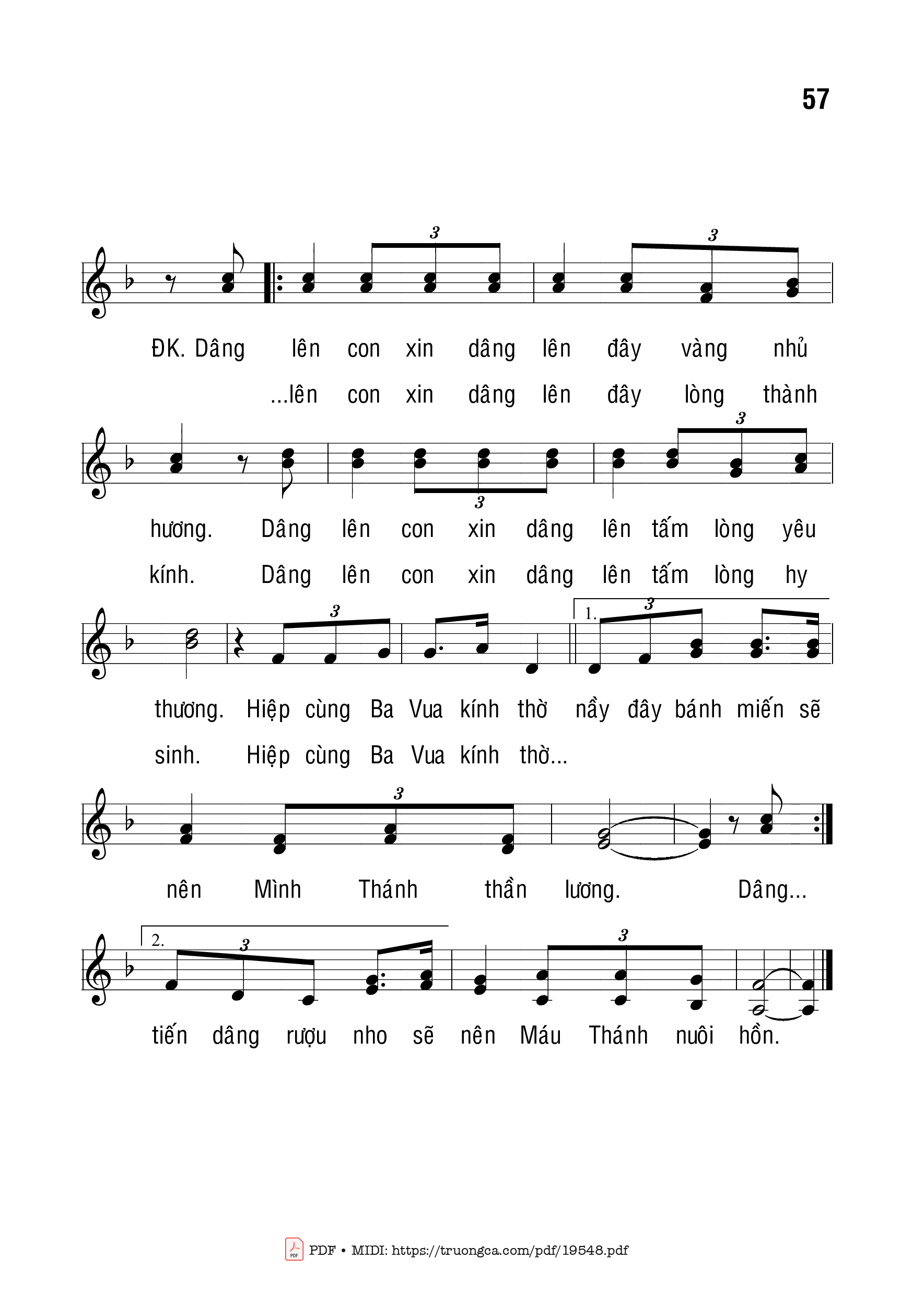 Hiệp cùng Ba Vua con xin dâng lên vàng hương mộc dược, Trang 2