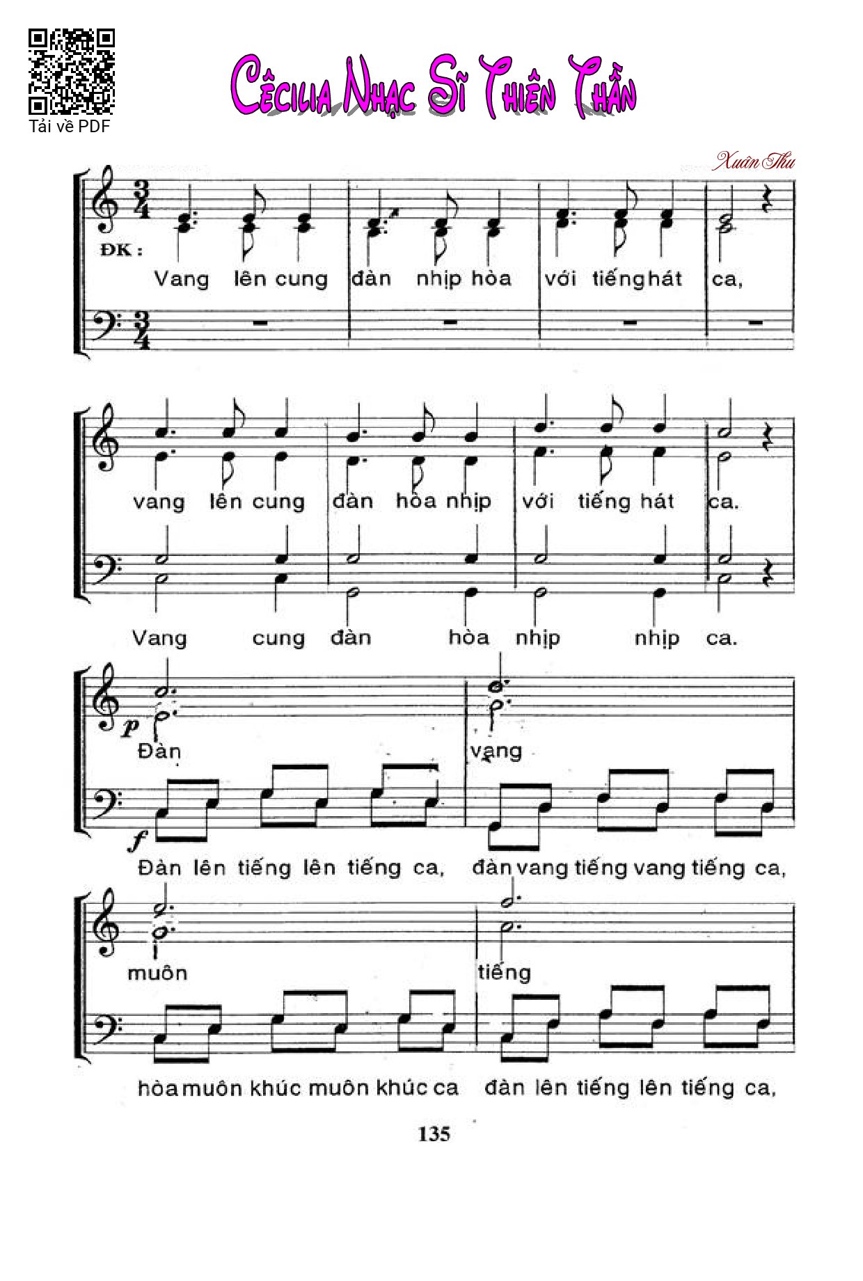 Sheet PDF of Cêcilia, Nhạc Sĩ Thiên Thần