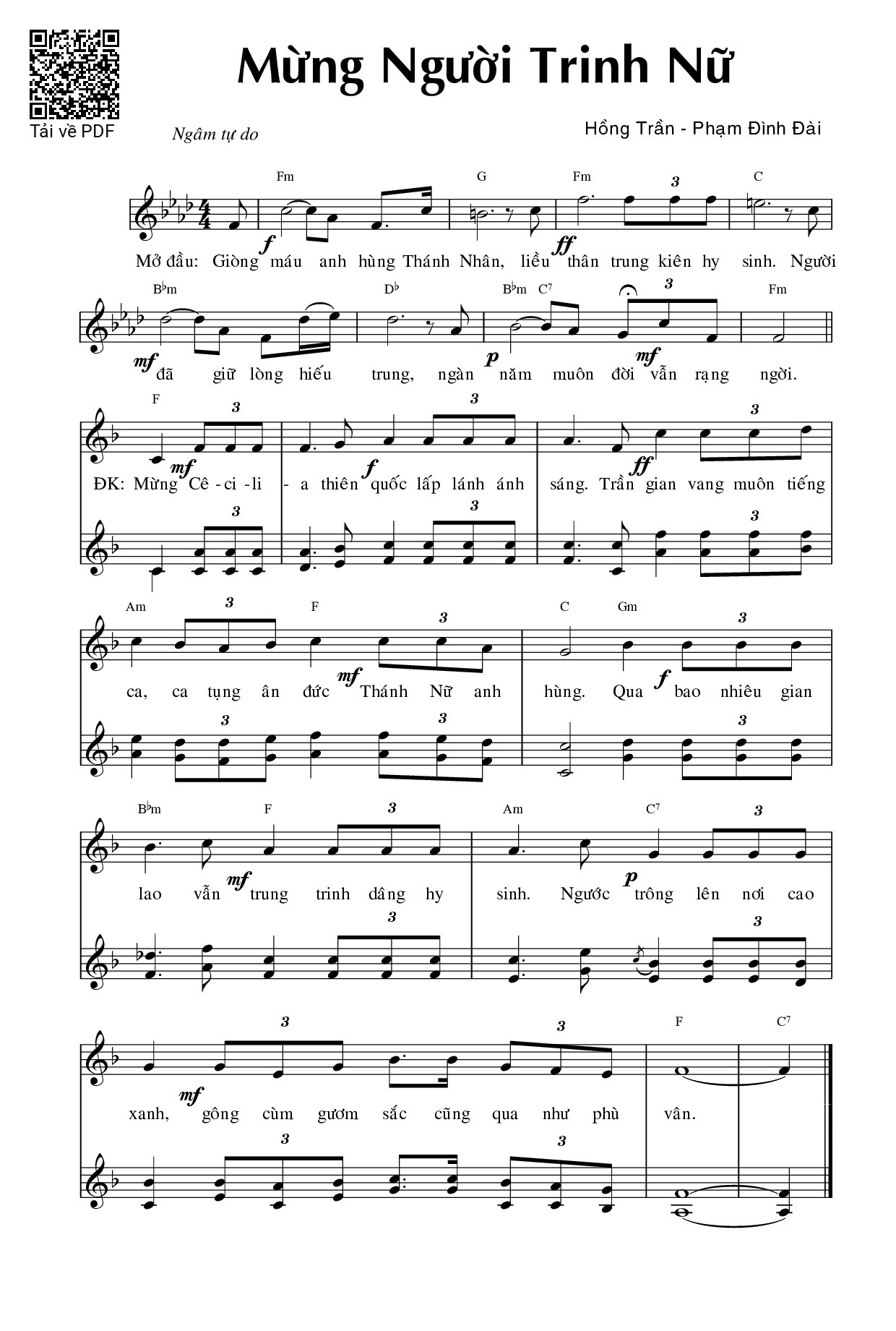 Mừng Người Trinh Nữ (Thánh Cêcilia)