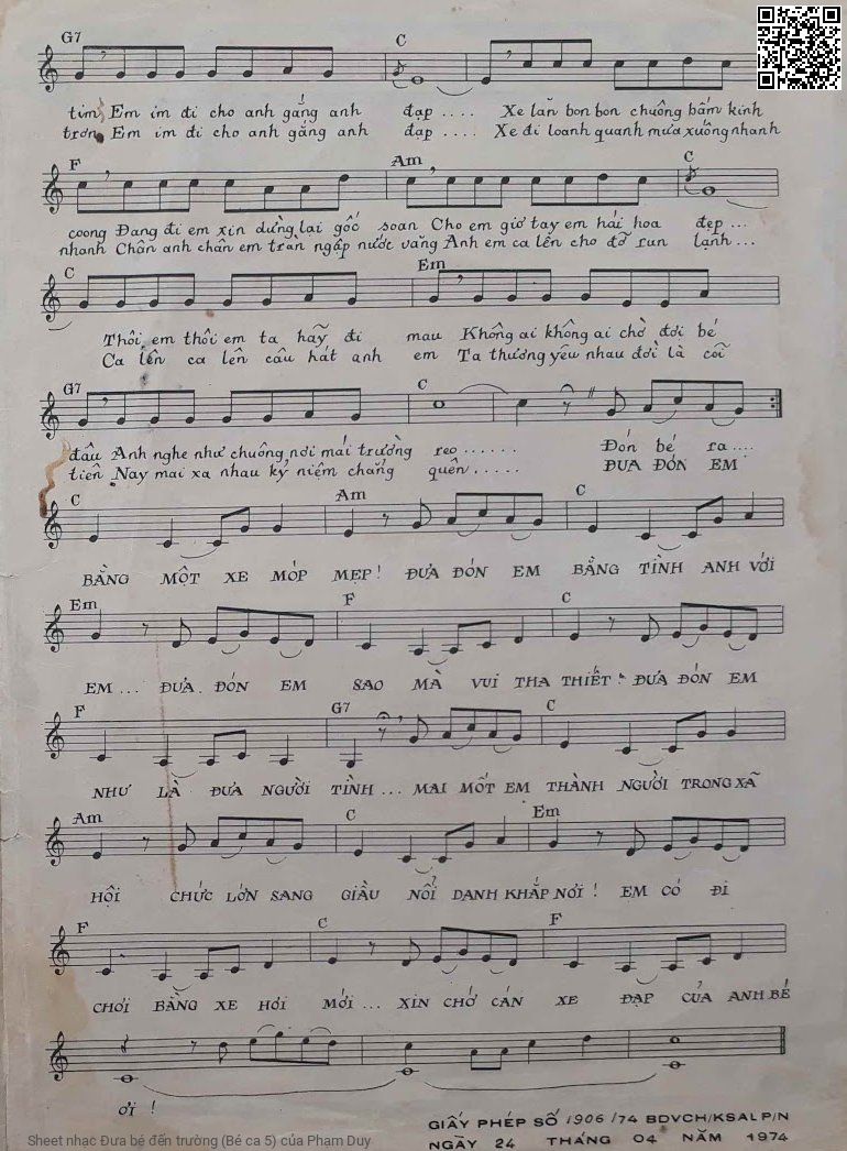 Page 3 of Sheet music PDF Đưa bé đến trường (Bé ca 5) - Phạm Duy