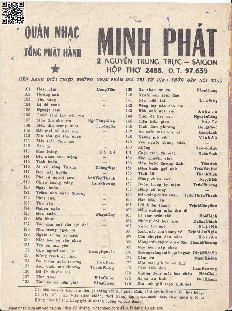 Page 4 of Sheet music PDF Đưa em vào hạ - Trầm Tử Thiêng