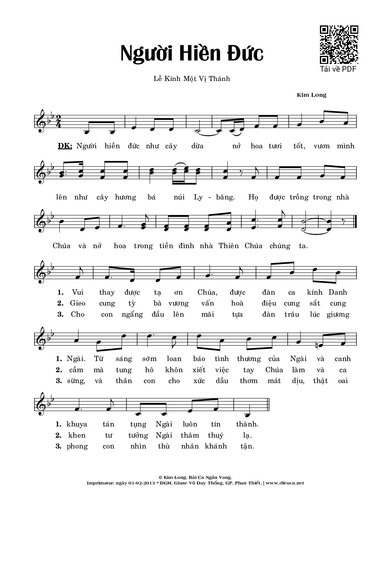 Sheet PDF of Người Hiền Đức