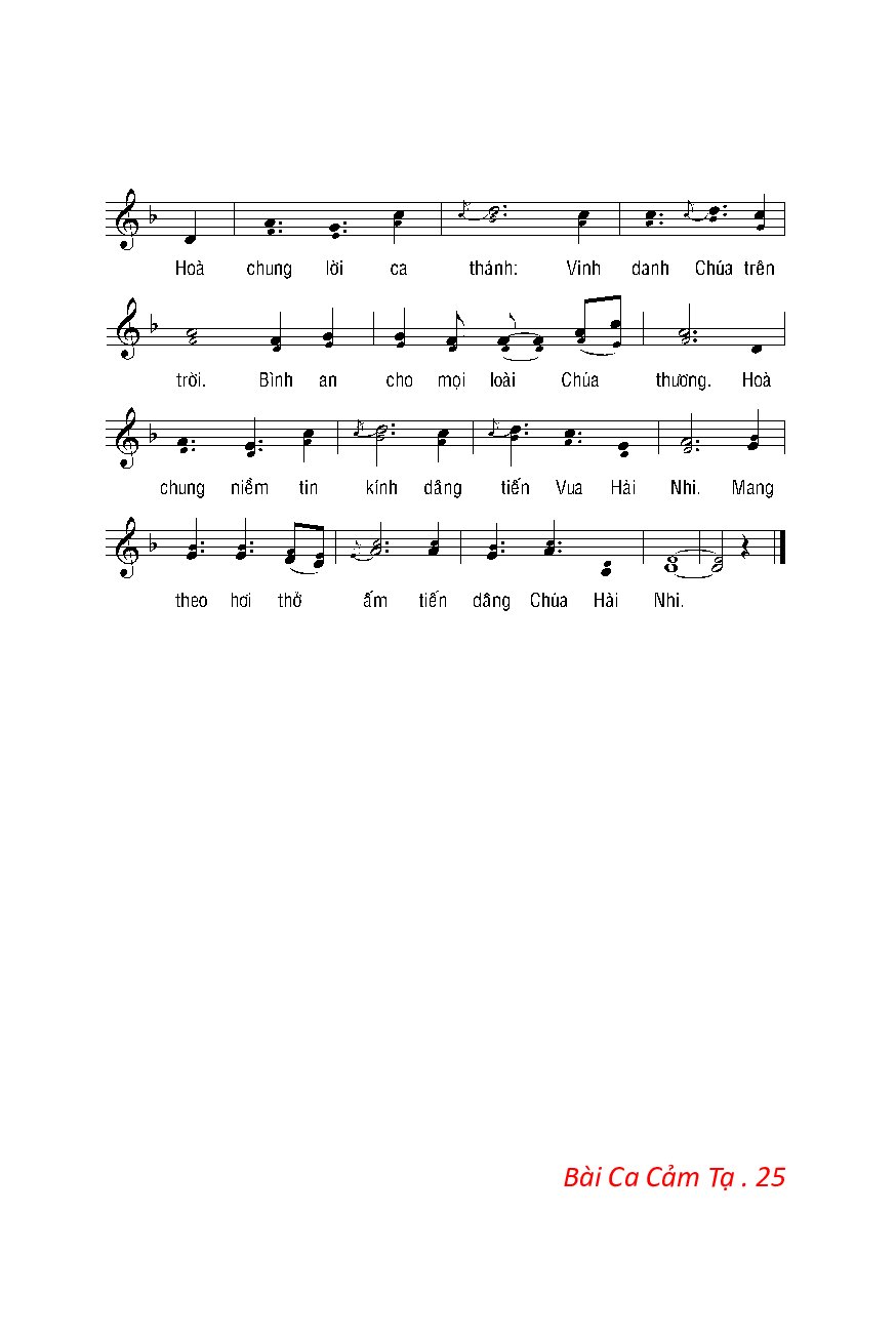 Chúa đã sinh xuống làm người Sao trời cung kính nghiêng nghiêng, Trang 2