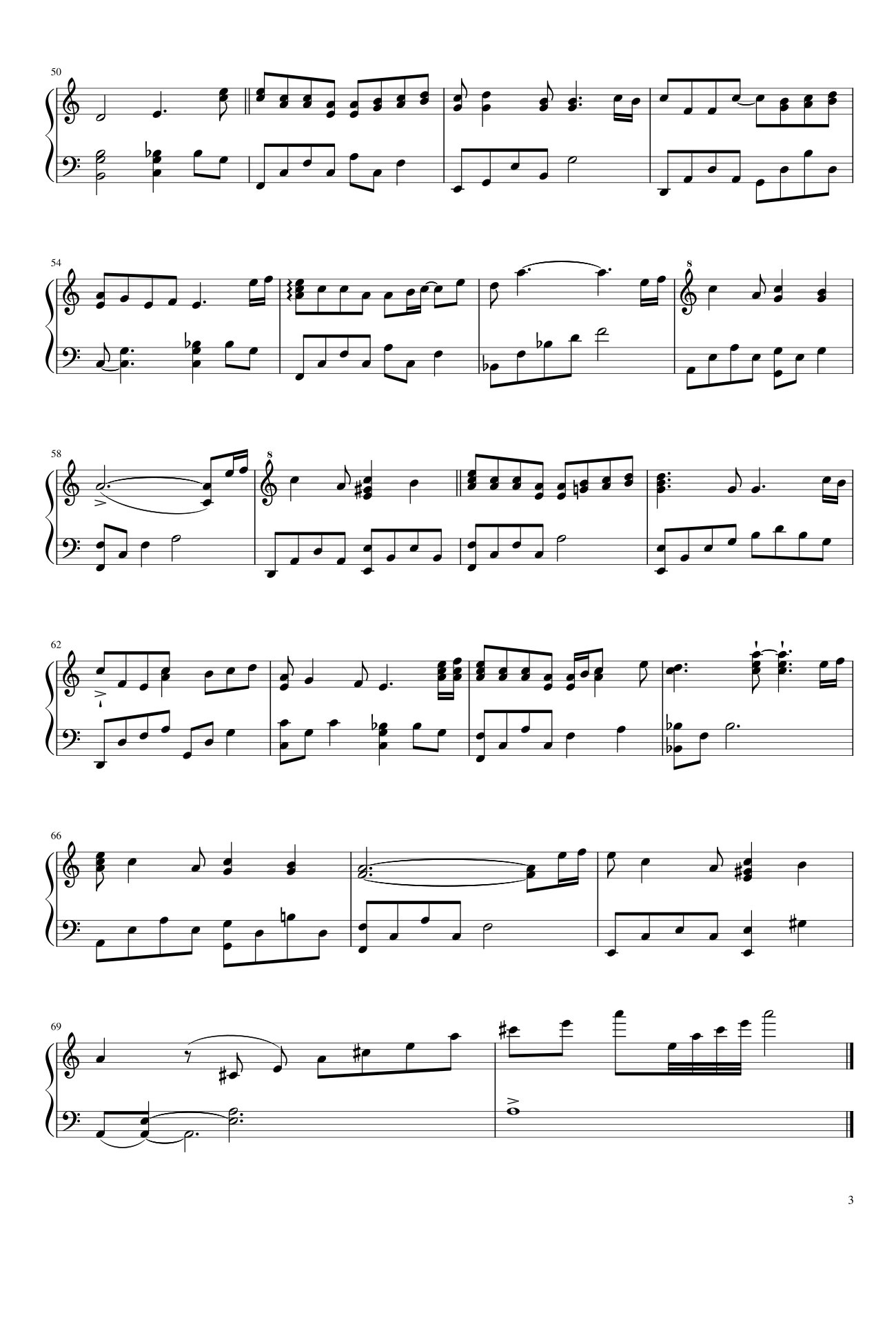 Page 3 of Sheet music PDF Dĩ Vãng Nhạt Nhòa Sheet Piano - Nhạc Hoa